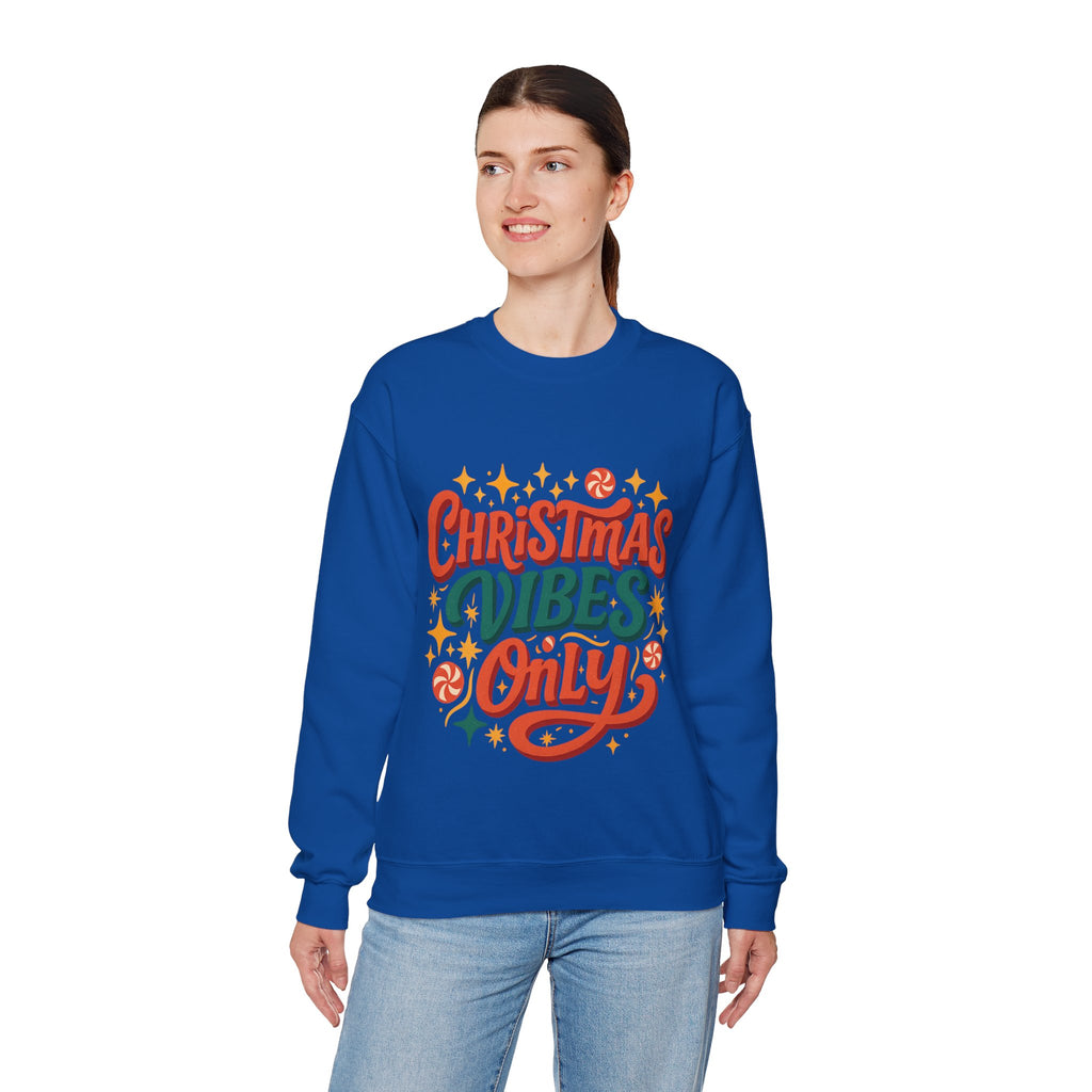 Christmas Vibes Crewneck Sweatshirt | Holiday Sweatshirt, Cozy Gift, Xmas Apparel, Festive Fashion, Comfortable Sweater