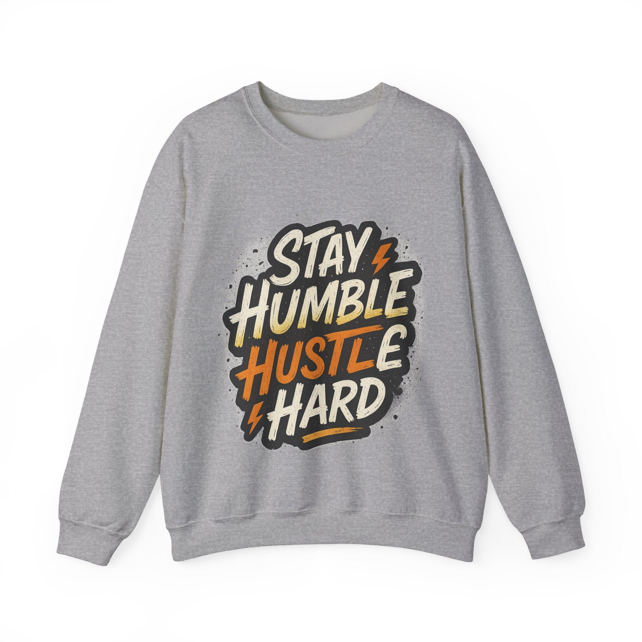 Stay Humble Hustle Hard Crewneck Sweatshirt | Motivational Unisex Sweatshirt | Inspirational Gift | Positive Quote Apparel