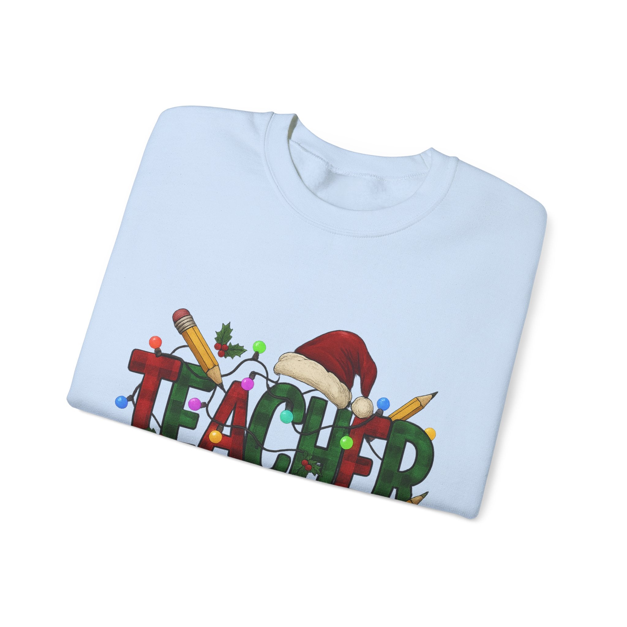 Festive Teacher Sweatshirt: Cozy Gift for Educators, Holiday Apparel, Classroom Style, Warm Winter Wear, Teacher Appreciation