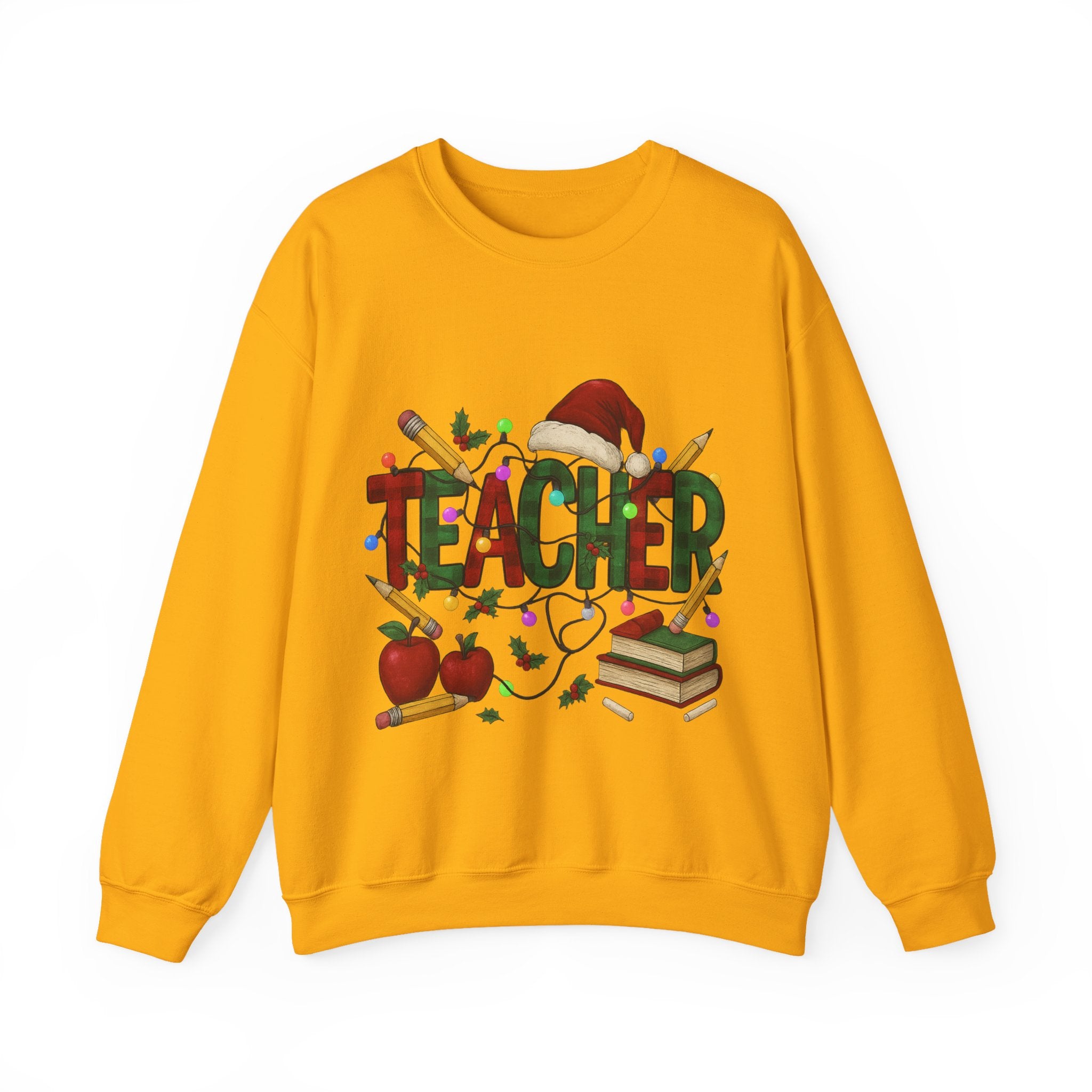 Festive Teacher Sweatshirt: Cozy Gift for Educators, Holiday Apparel, Classroom Style, Warm Winter Wear, Teacher Appreciation