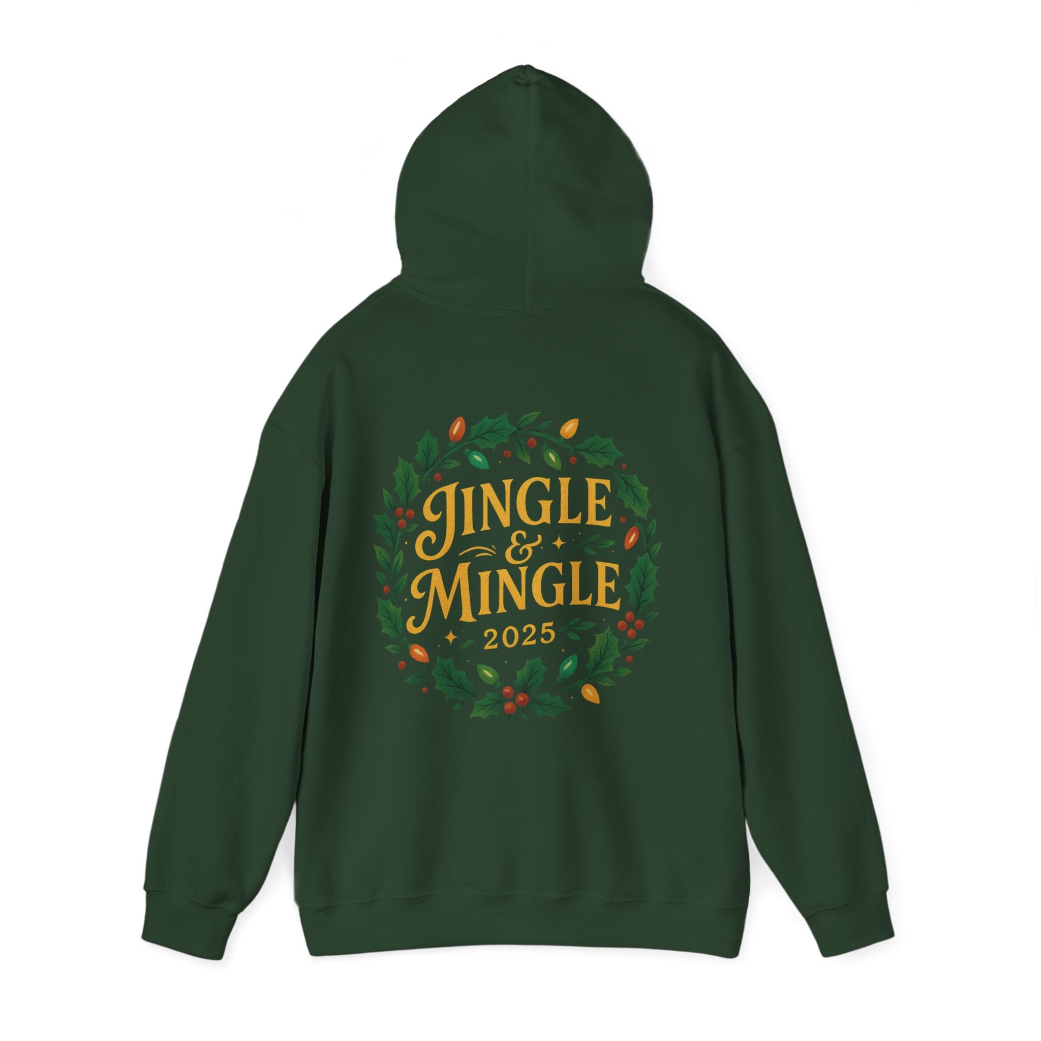 Jingle & Mingle Hooded Sweatshirt | Cozy Holiday Sweatshirt, Christmas Gift, Unisex Hoodie, Seasonal Apparel, Winter Wear
