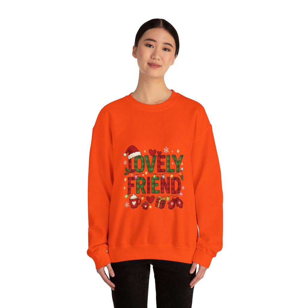 Festive Friendship Sweatshirt, Cozy Gift for Friends, Holiday Crewneck, Unisex Sweater, Christmas Apparel, Cute Gift Idea