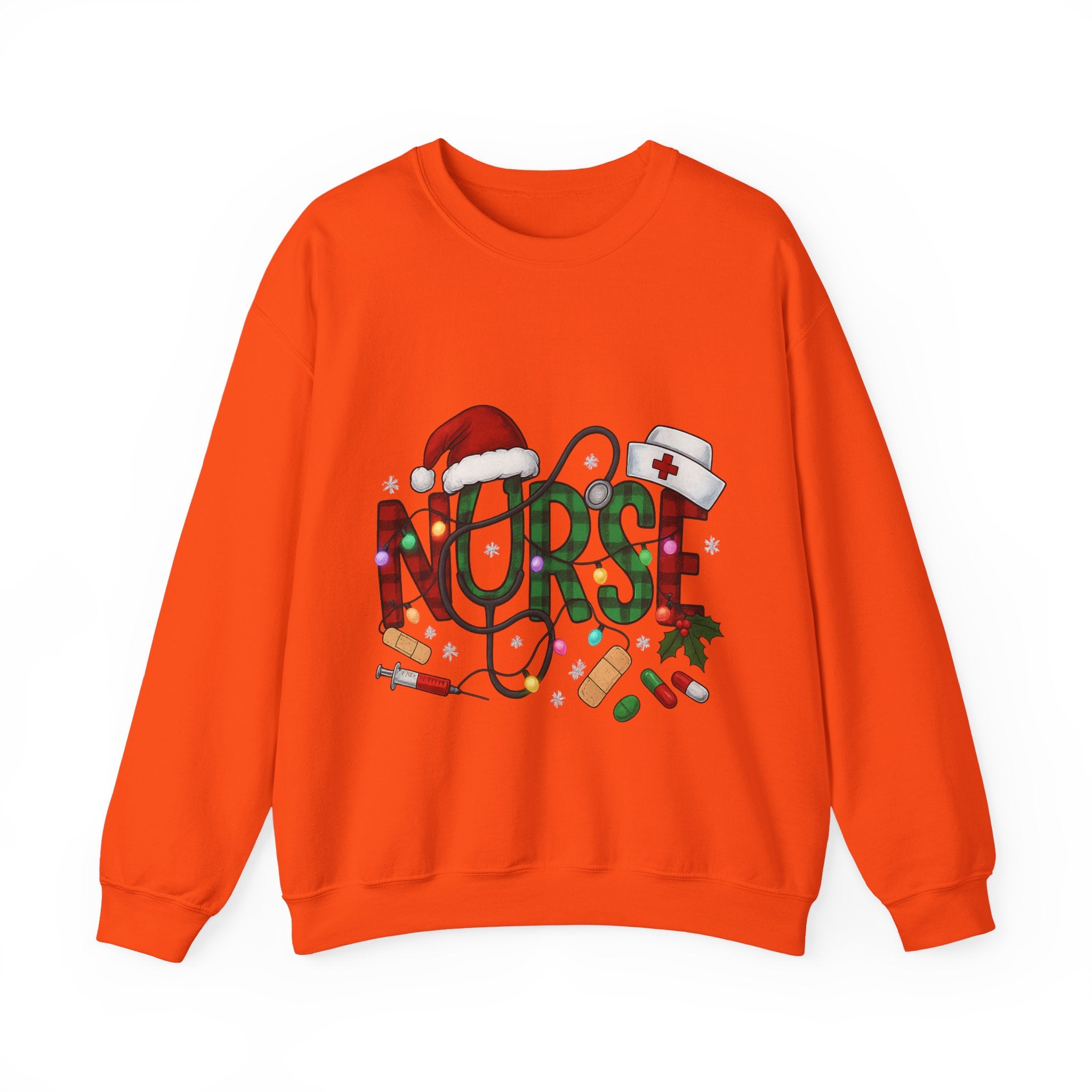 Nurse Holiday Sweatshirt, Christmas Gift for Nurses, Festive Crewneck, Nurse Appreciation, Winter Wardrobe Essential