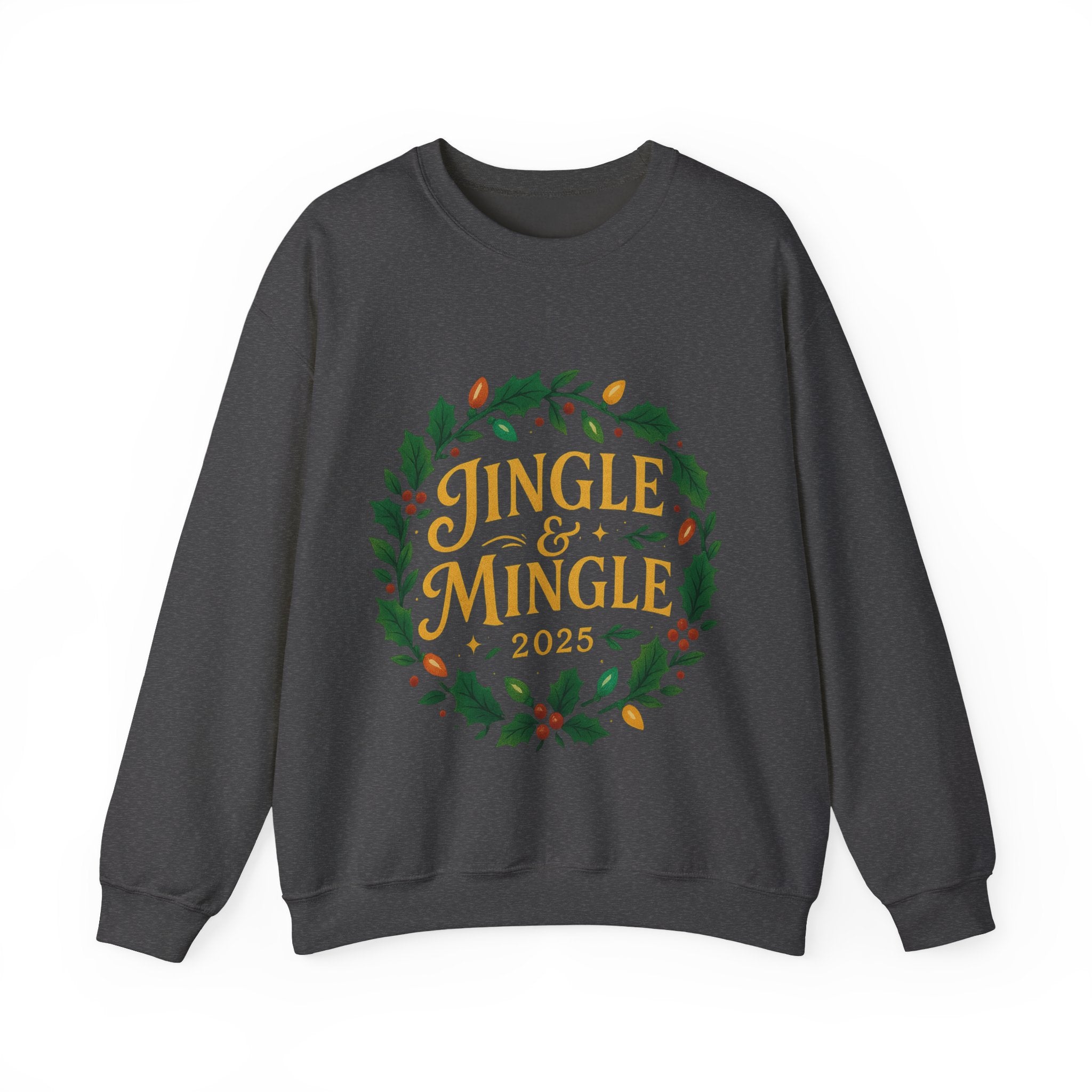 Jingle & Mingle Crewneck Sweatshirt - Cozy Holiday Apparel, Unisex Christmas Gift, Winter Fashion, Festive Sweater, Seasonal Style