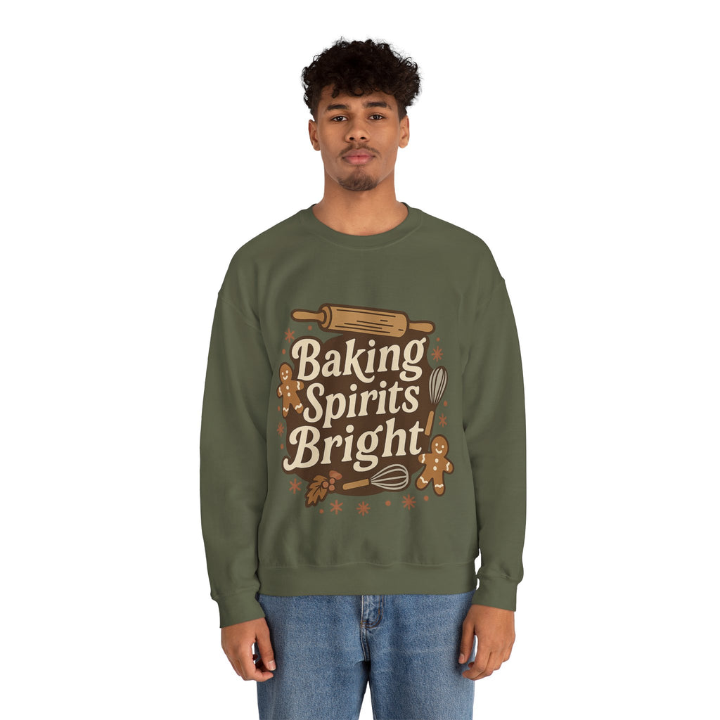 Festive Baking Sweatshirt - Unisex Heavy Blend™, Cozy Crew for the Holidays, Christmas Gift, Baking Enthusiast, Family Gatherings, [...]