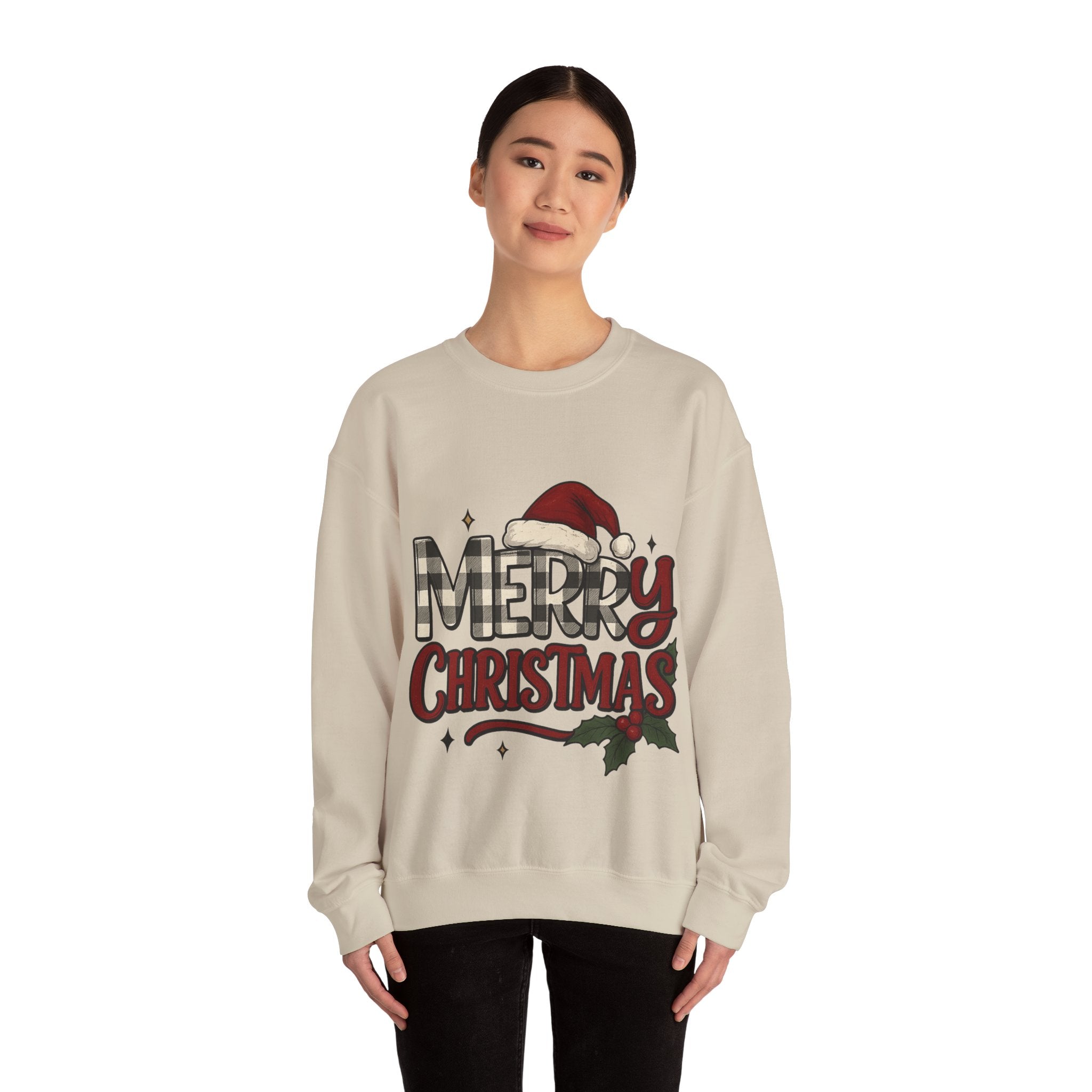 Merry Christmas Crewneck Sweatshirt, Holiday Apparel, Unisex Sweatshirt, Cozy Christmas Gift, Winter Fashion, Festive Wear