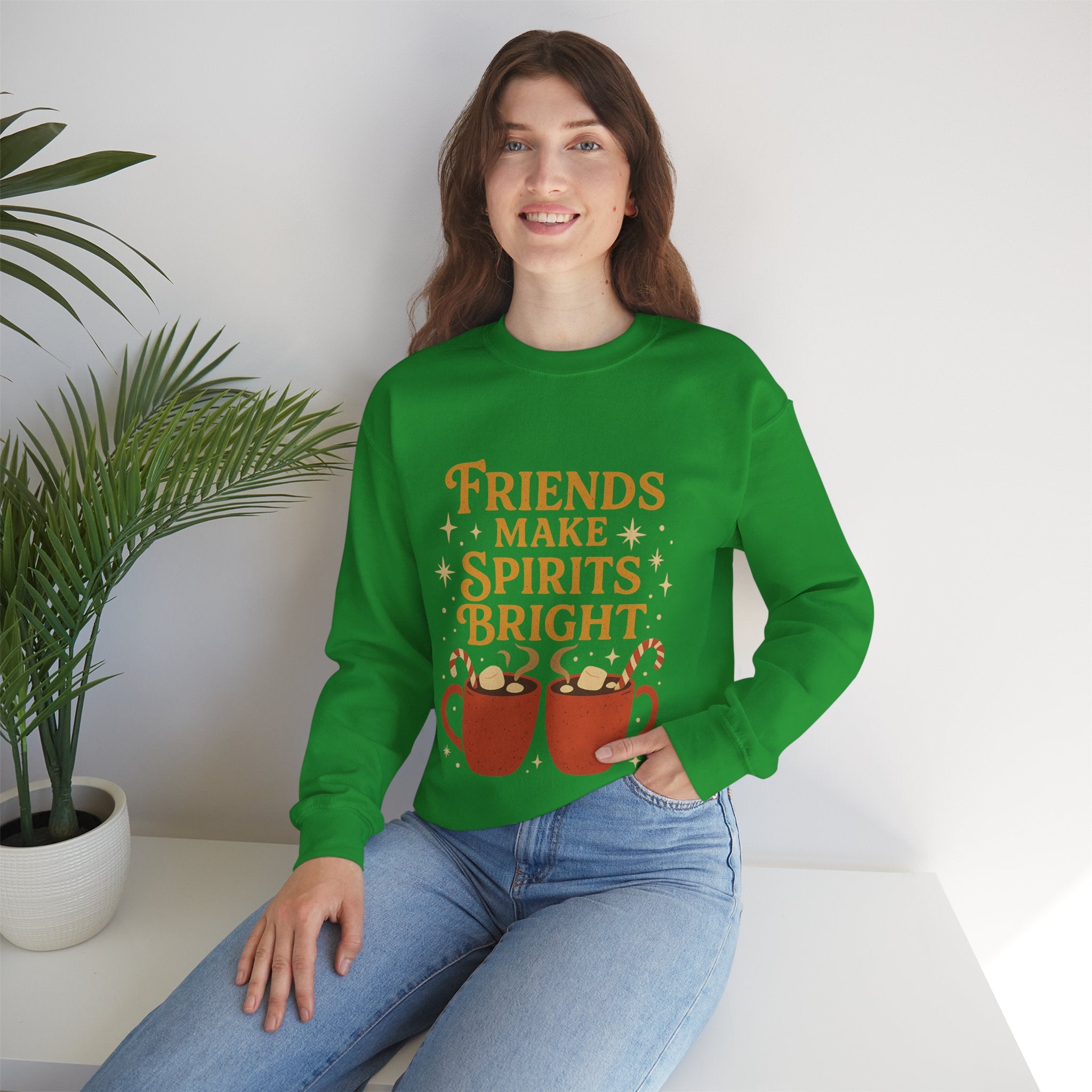 Cozy Friendship Sweatshirt, Unisex Crewneck, Holiday Gift, Comfortable Pullover, Warm Layer, Coffee Lovers Gift