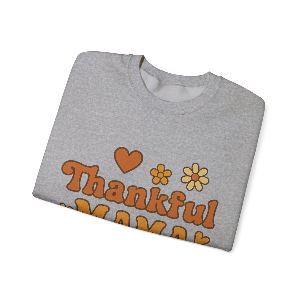 Thankful Mama Crewneck Sweatshirt | Cozy Gift for Moms, Fall Fashion, Family Gatherings, Gratitude Sweater, Thanksgiving Outfit