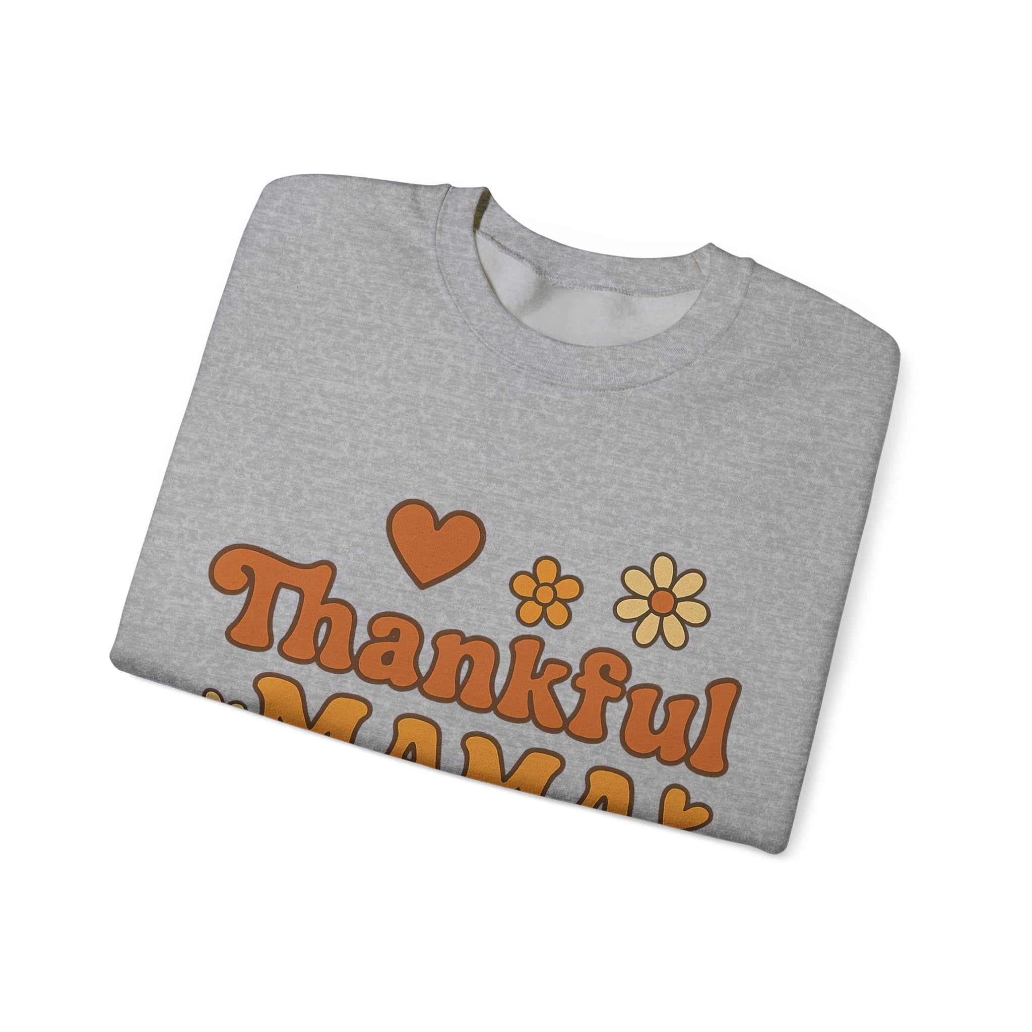 Thankful Mama Crewneck Sweatshirt | Cozy Gift for Moms, Fall Fashion, Family Gatherings, Gratitude Sweater, Thanksgiving Outfit