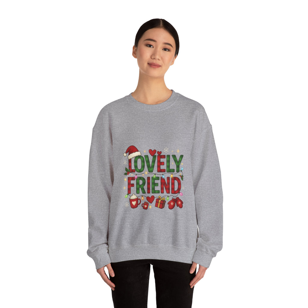 Festive Friendship Sweatshirt, Cozy Gift for Friends, Holiday Crewneck, Unisex Sweater, Christmas Apparel, Cute Gift Idea