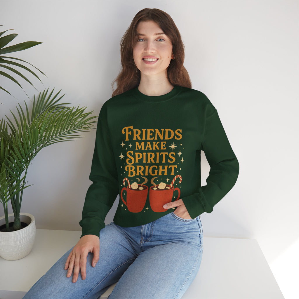 Cozy Friendship Sweatshirt, Unisex Crewneck, Holiday Gift, Comfortable Pullover, Warm Layer, Coffee Lovers Gift