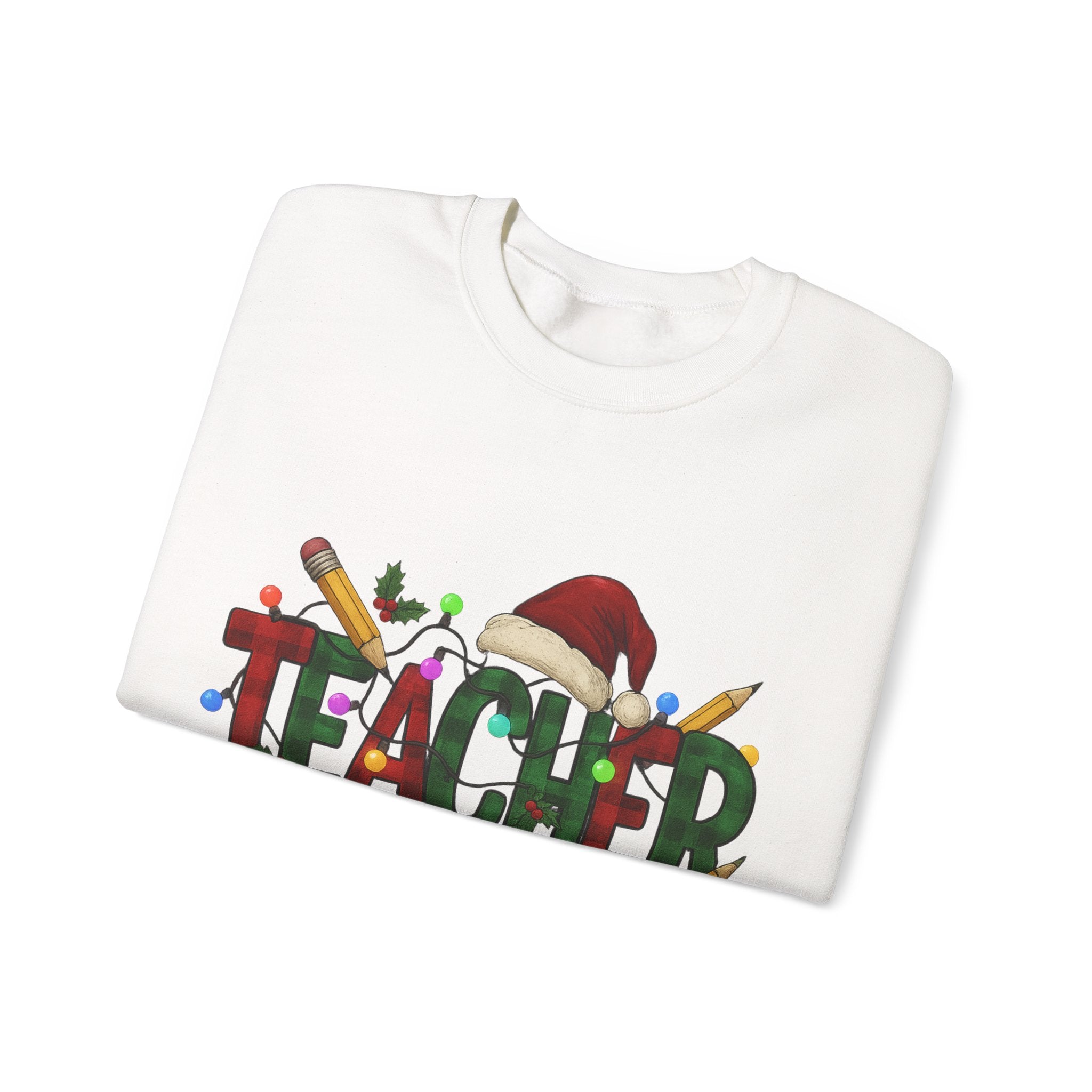 Festive Teacher Sweatshirt: Cozy Gift for Educators, Holiday Apparel, Classroom Style, Warm Winter Wear, Teacher Appreciation