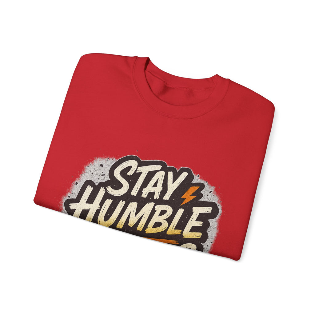 Stay Humble Hustle Hard Crewneck Sweatshirt | Motivational Unisex Sweatshirt | Inspirational Gift | Positive Quote Apparel