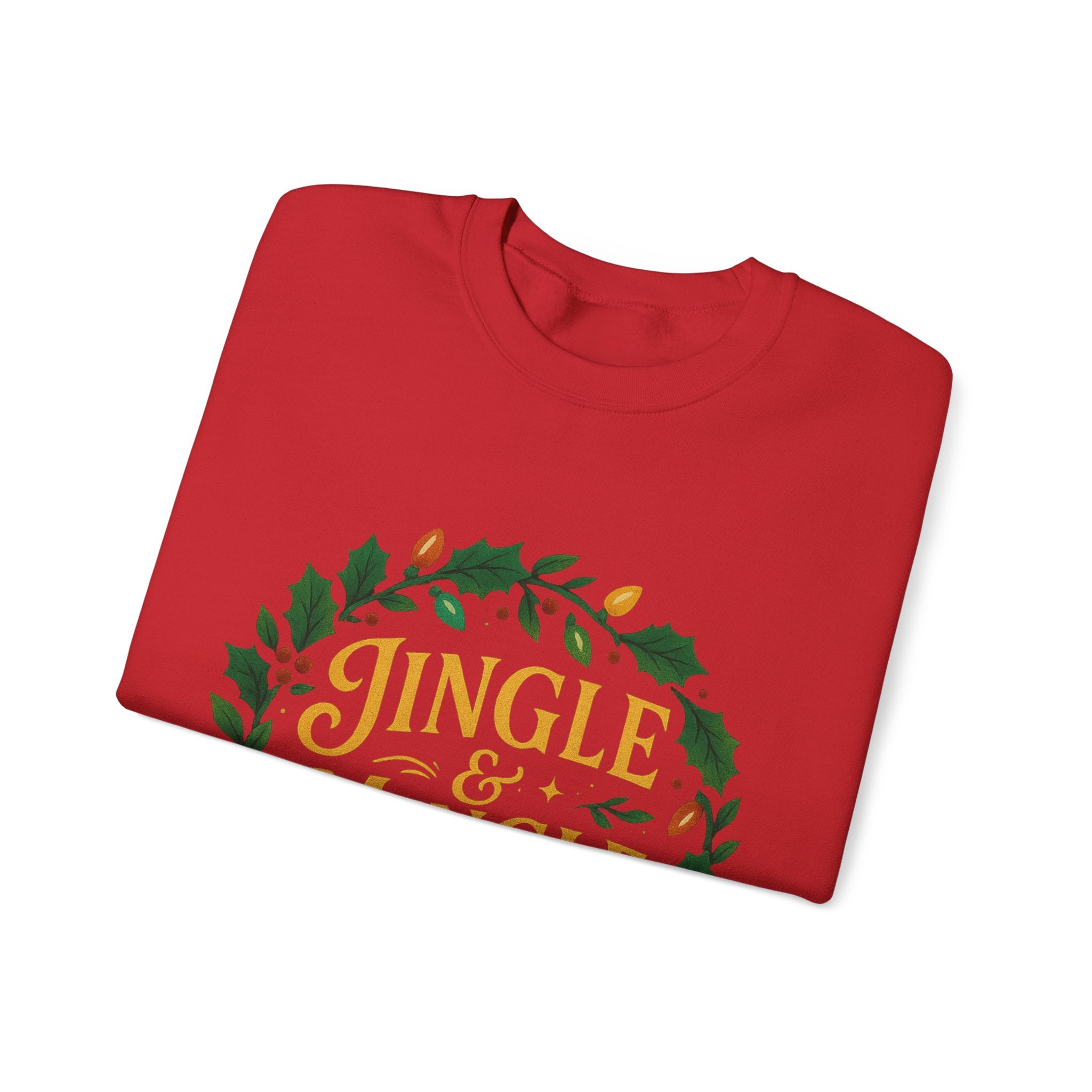 Jingle & Mingle Crewneck Sweatshirt - Cozy Holiday Apparel, Unisex Christmas Gift, Winter Fashion, Festive Sweater, Seasonal Style