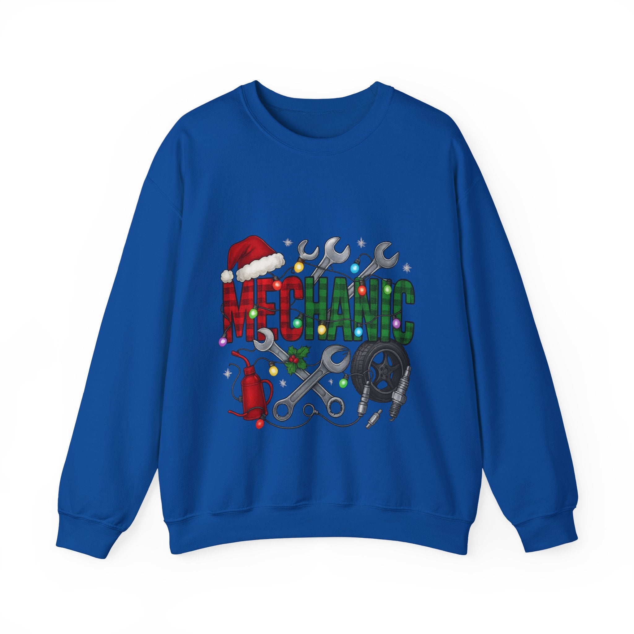Mechanic Holiday Sweatshirt, Festive Crewneck, Gift for Mechanics, Winter Apparel, Christmas Sweatshirt, Unisex Clothing