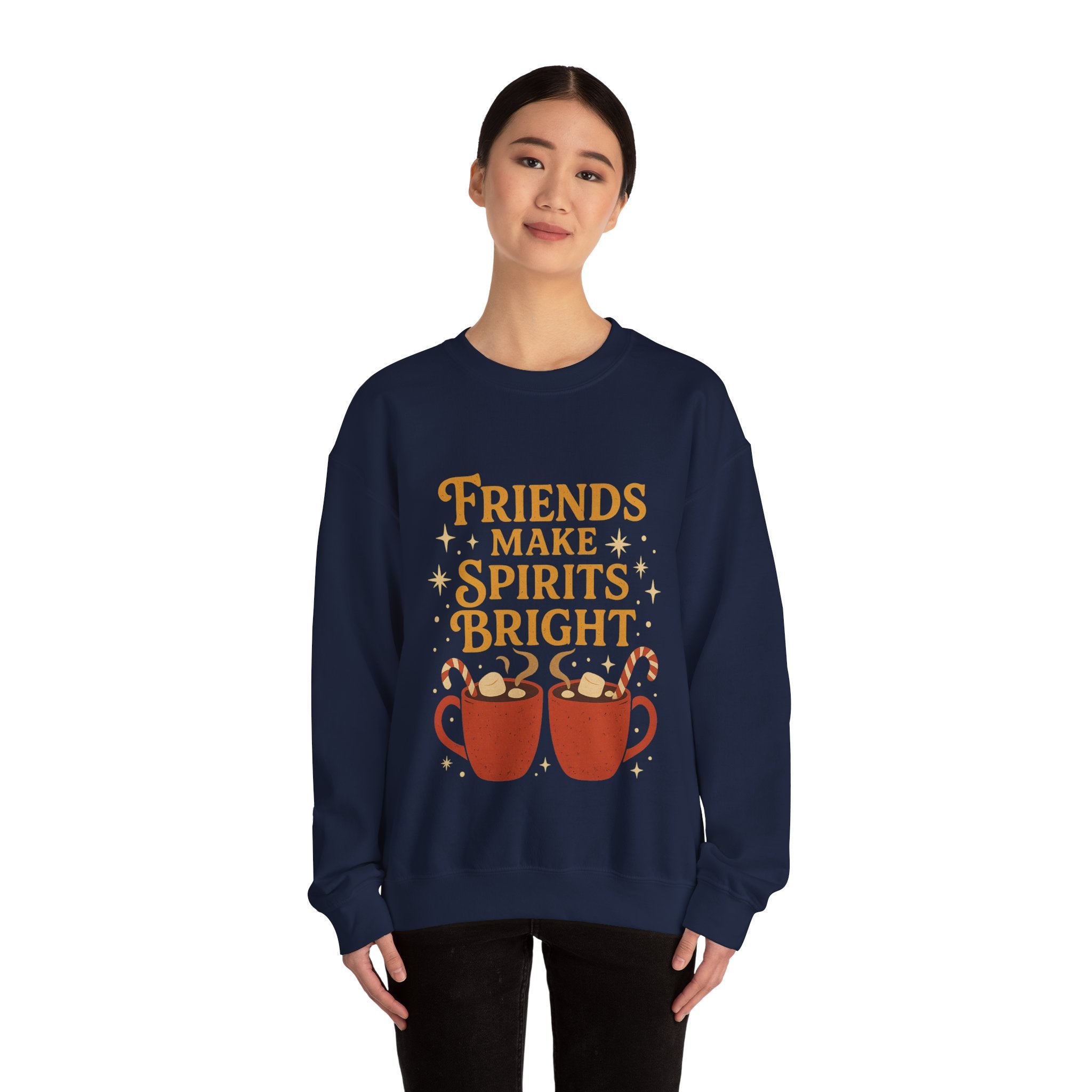 Cozy Friendship Sweatshirt, Unisex Crewneck, Holiday Gift, Comfortable Pullover, Warm Layer, Coffee Lovers Gift