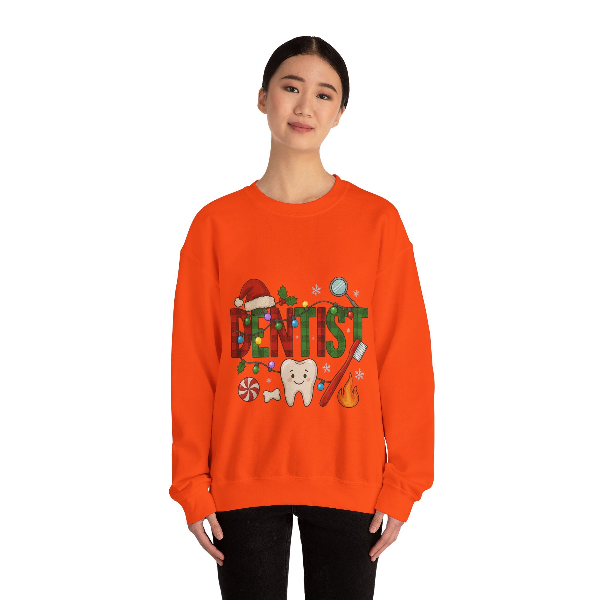 Festive Dentist Crewneck Sweatshirt, Funny Dentist Gift, Holiday Sweater, Christmas Sweatshirt, Unisex Sweatshirt