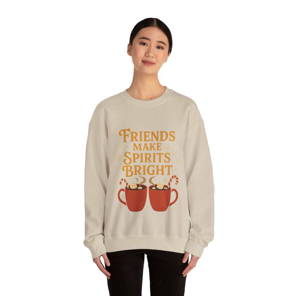 Cozy Friendship Sweatshirt, Unisex Crewneck, Holiday Gift, Comfortable Pullover, Warm Layer, Coffee Lovers Gift