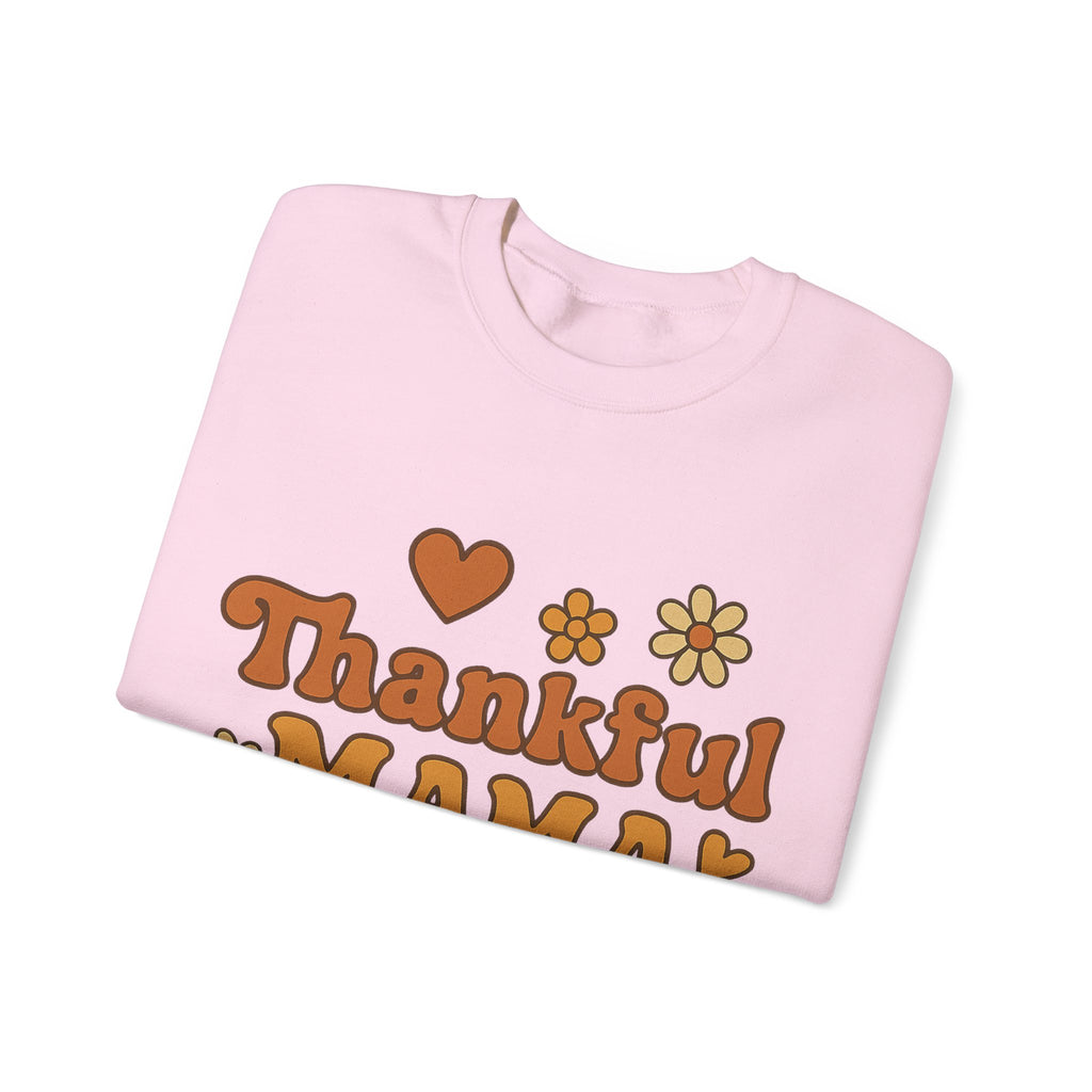 Thankful Mama Crewneck Sweatshirt | Cozy Gift for Moms, Fall Fashion, Family Gatherings, Gratitude Sweater, Thanksgiving Outfit