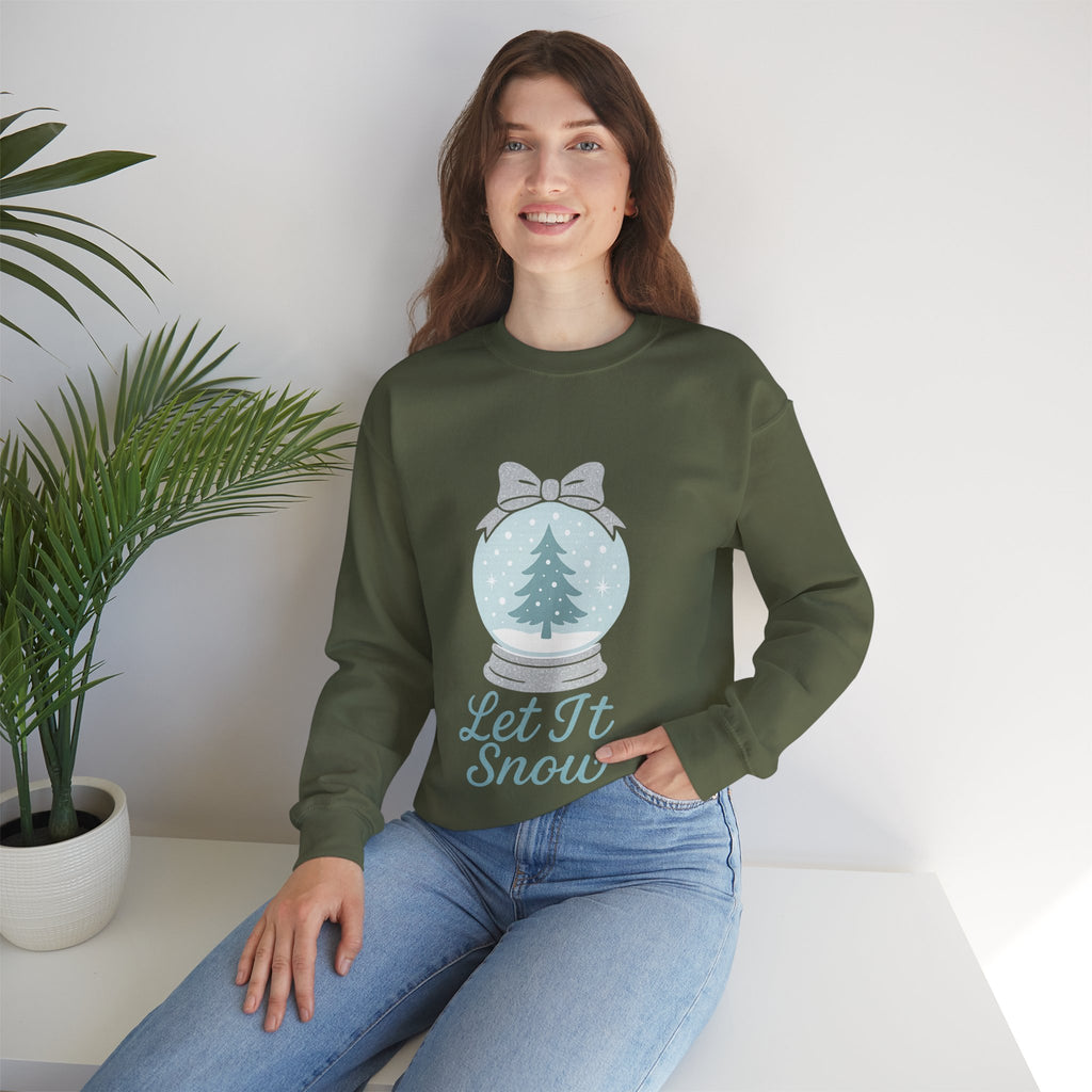 Let It Snow Sweatshirt, Cozy Holiday Crewneck, Unisex Christmas Sweater, Winter Gift, Festive Apparel
