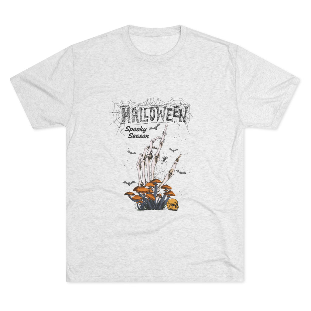 Halloween Spooky Season Tee – Unisex Crew Shirt, Graphic Halloween Top, Cozy Fall Apparel for Parties & Casual Outings