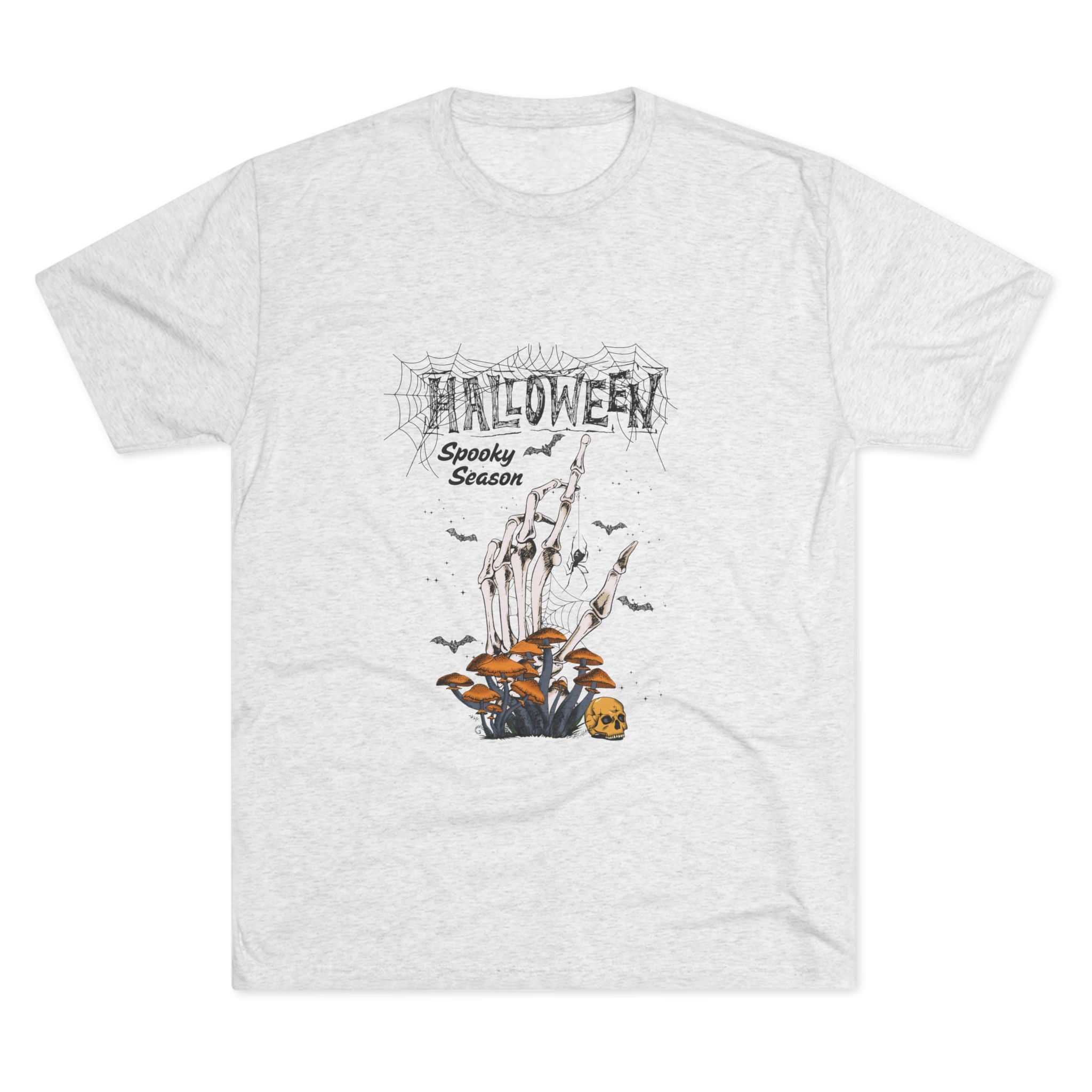 Halloween Spooky Season Tee – Unisex Crew Shirt, Graphic Halloween Top, Cozy Fall Apparel for Parties & Casual Outings