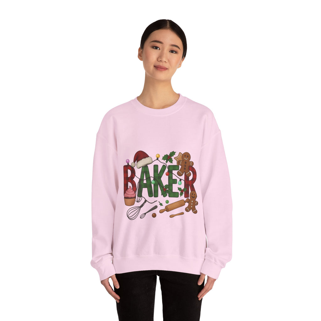 Cozy Baker Sweatshirt, Holiday Baking Gift, Unisex Sweater, Christmas Apparel, Gift for Bakers, Cute Baking Crewneck