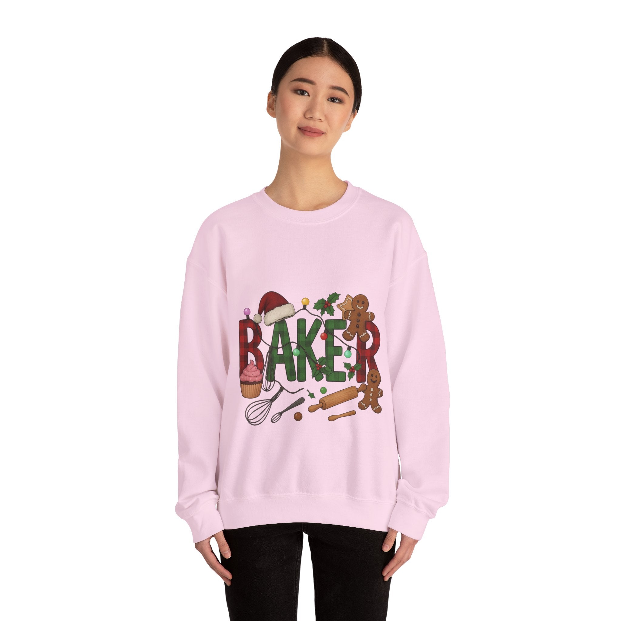 Cozy Baker Sweatshirt, Holiday Baking Gift, Unisex Sweater, Christmas Apparel, Gift for Bakers, Cute Baking Crewneck