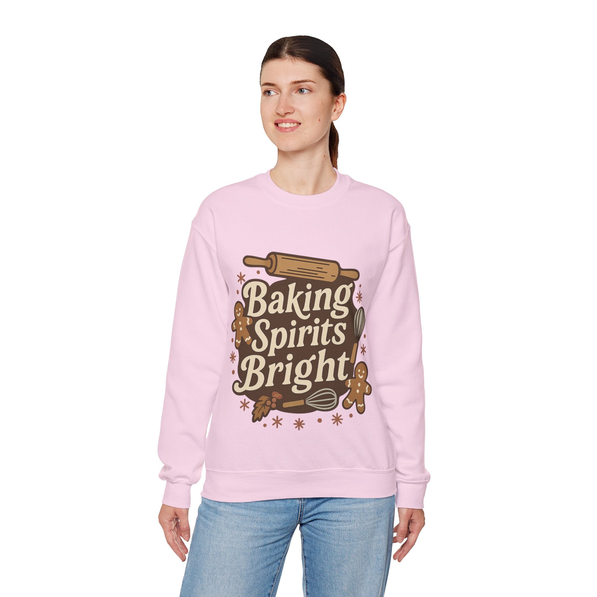 Festive Baking Sweatshirt - Unisex Heavy Blend™, Cozy Crew for the Holidays, Christmas Gift, Baking Enthusiast, Family Gatherings, [...]