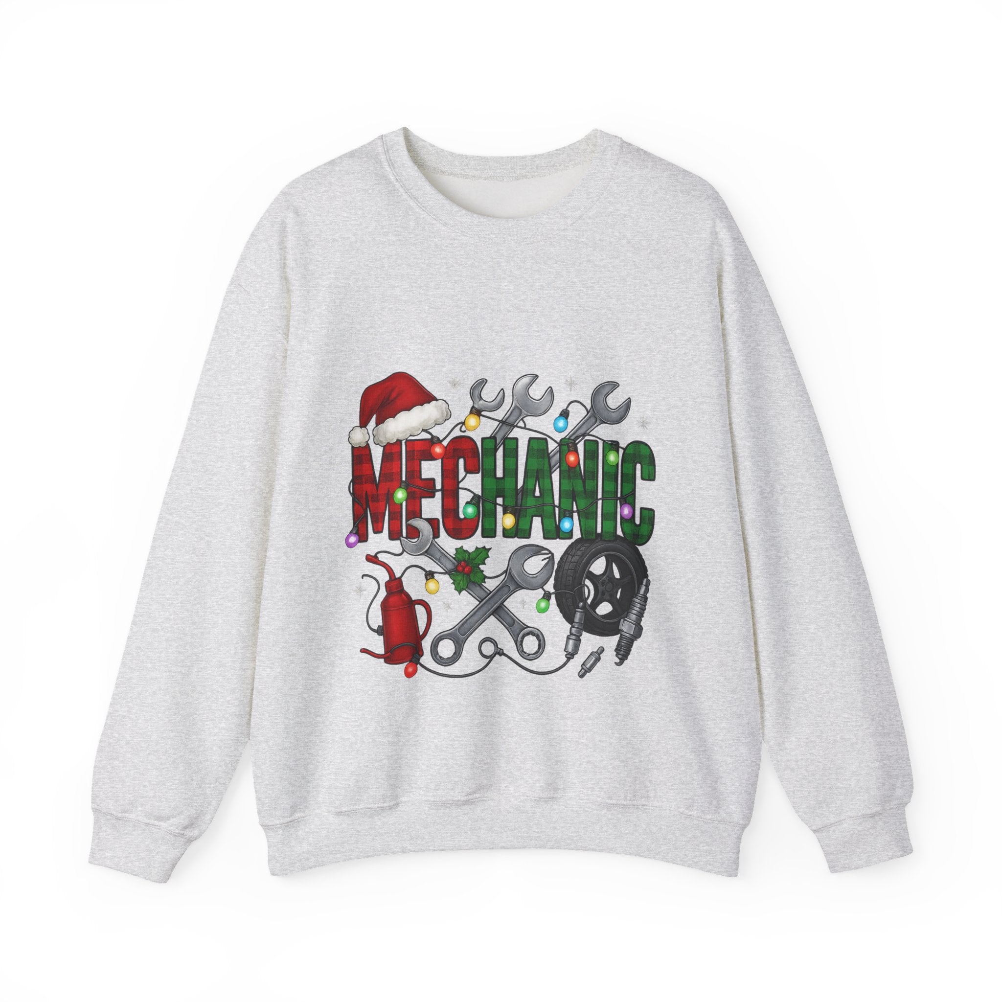 Mechanic Holiday Sweatshirt, Festive Crewneck, Gift for Mechanics, Winter Apparel, Christmas Sweatshirt, Unisex Clothing