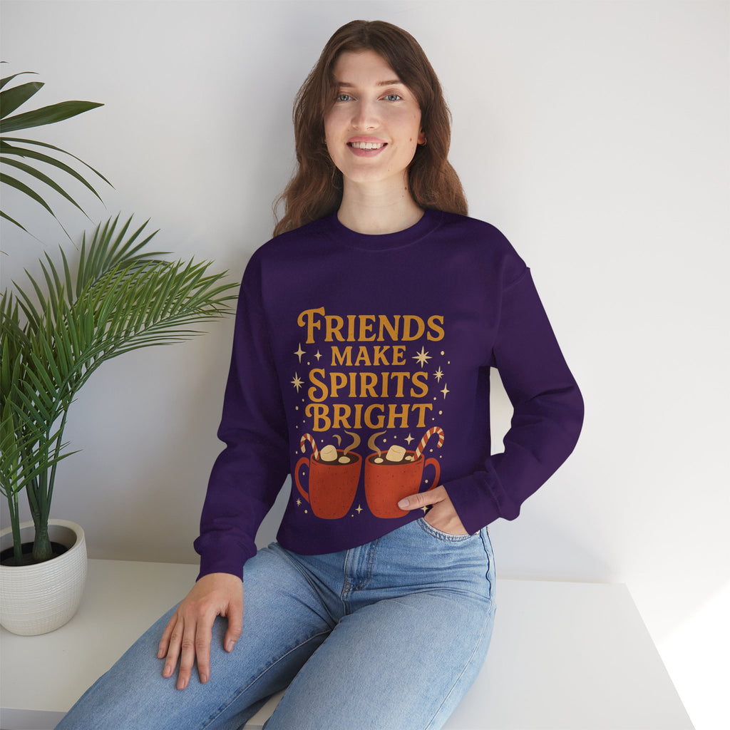 Cozy Friendship Sweatshirt, Unisex Crewneck, Holiday Gift, Comfortable Pullover, Warm Layer, Coffee Lovers Gift