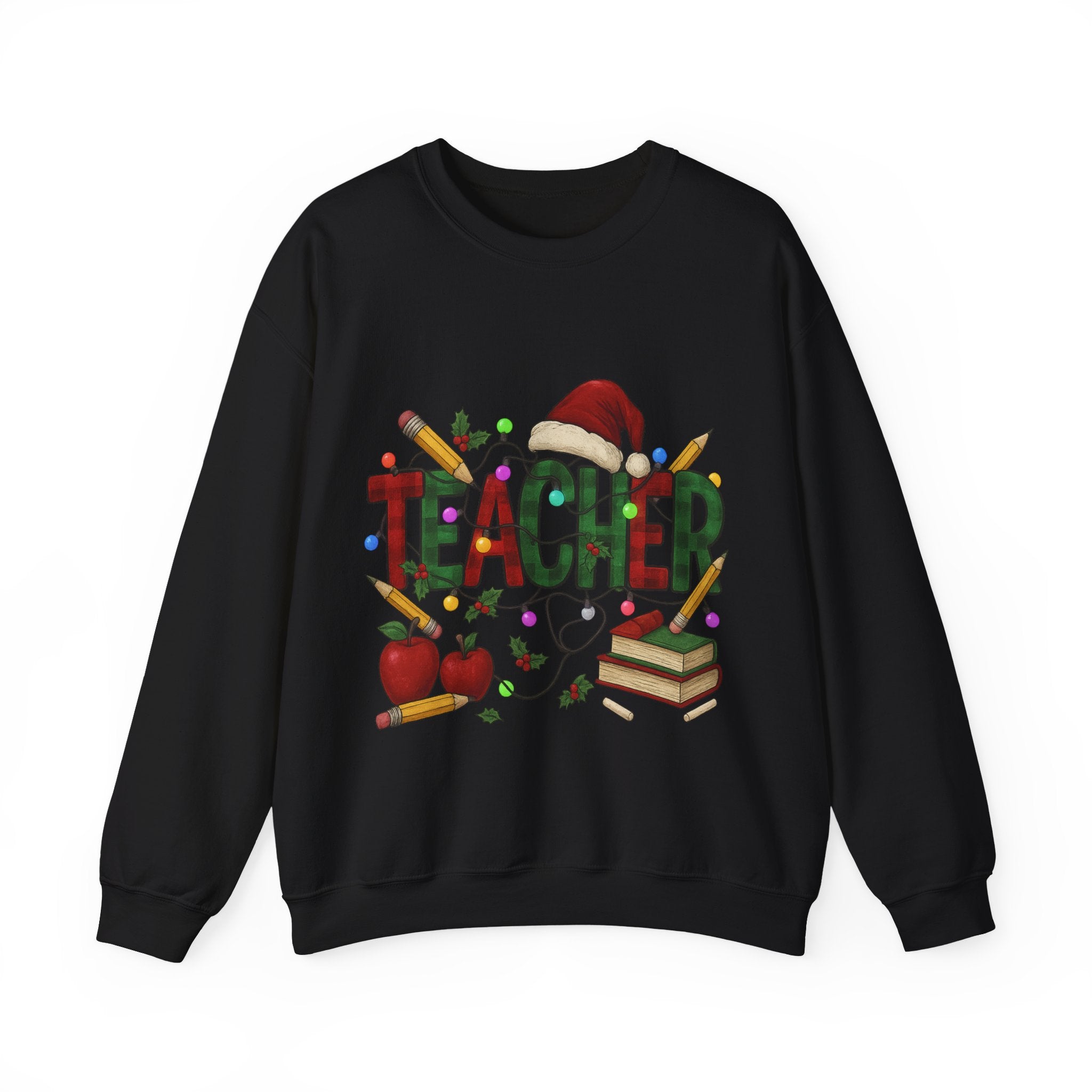 Festive Teacher Sweatshirt: Cozy Gift for Educators, Holiday Apparel, Classroom Style, Warm Winter Wear, Teacher Appreciation