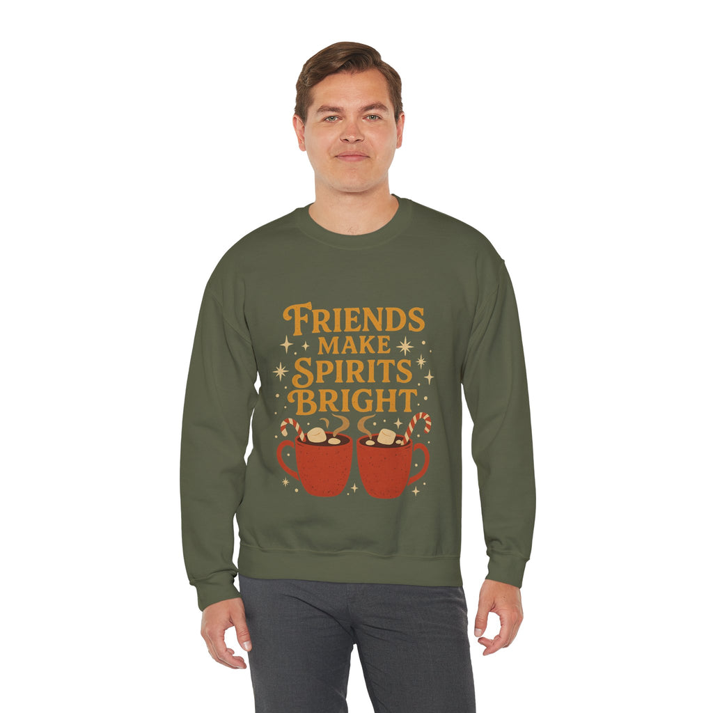 Cozy Friendship Sweatshirt, Unisex Crewneck, Holiday Gift, Comfortable Pullover, Warm Layer, Coffee Lovers Gift