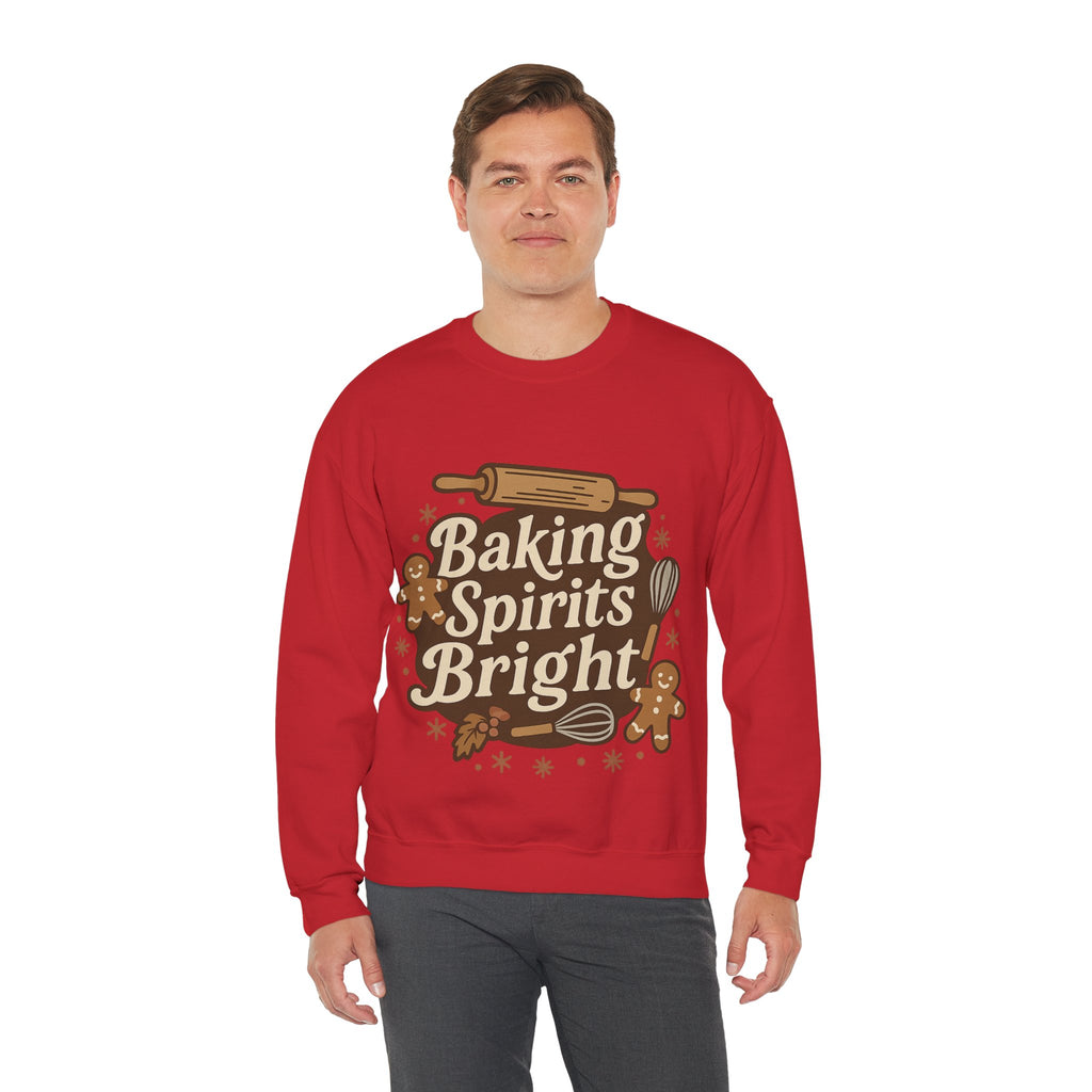 Festive Baking Sweatshirt - Unisex Heavy Blend™, Cozy Crew for the Holidays, Christmas Gift, Baking Enthusiast, Family Gatherings, [...]