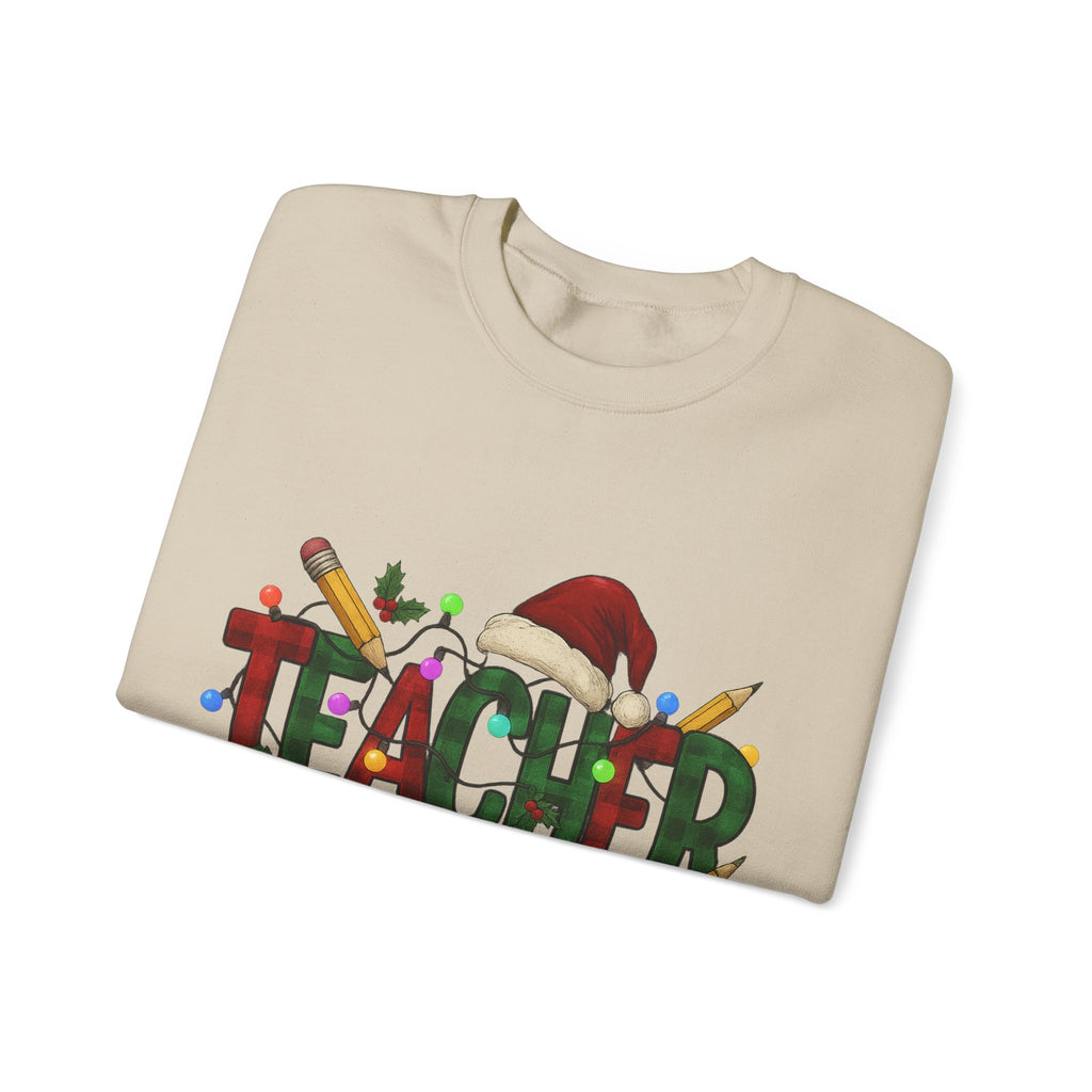 Festive Teacher Sweatshirt: Cozy Gift for Educators, Holiday Apparel, Classroom Style, Warm Winter Wear, Teacher Appreciation