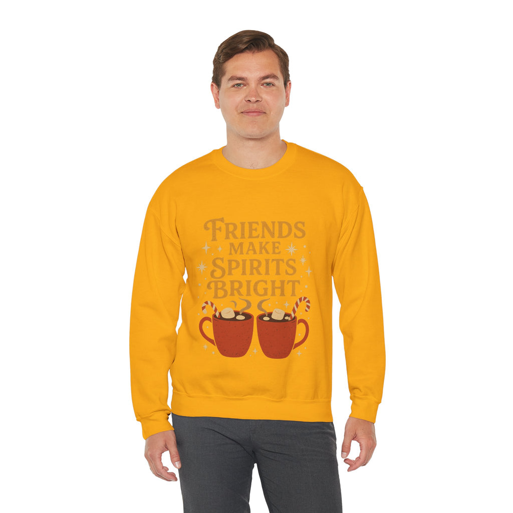Cozy Friendship Sweatshirt, Unisex Crewneck, Holiday Gift, Comfortable Pullover, Warm Layer, Coffee Lovers Gift