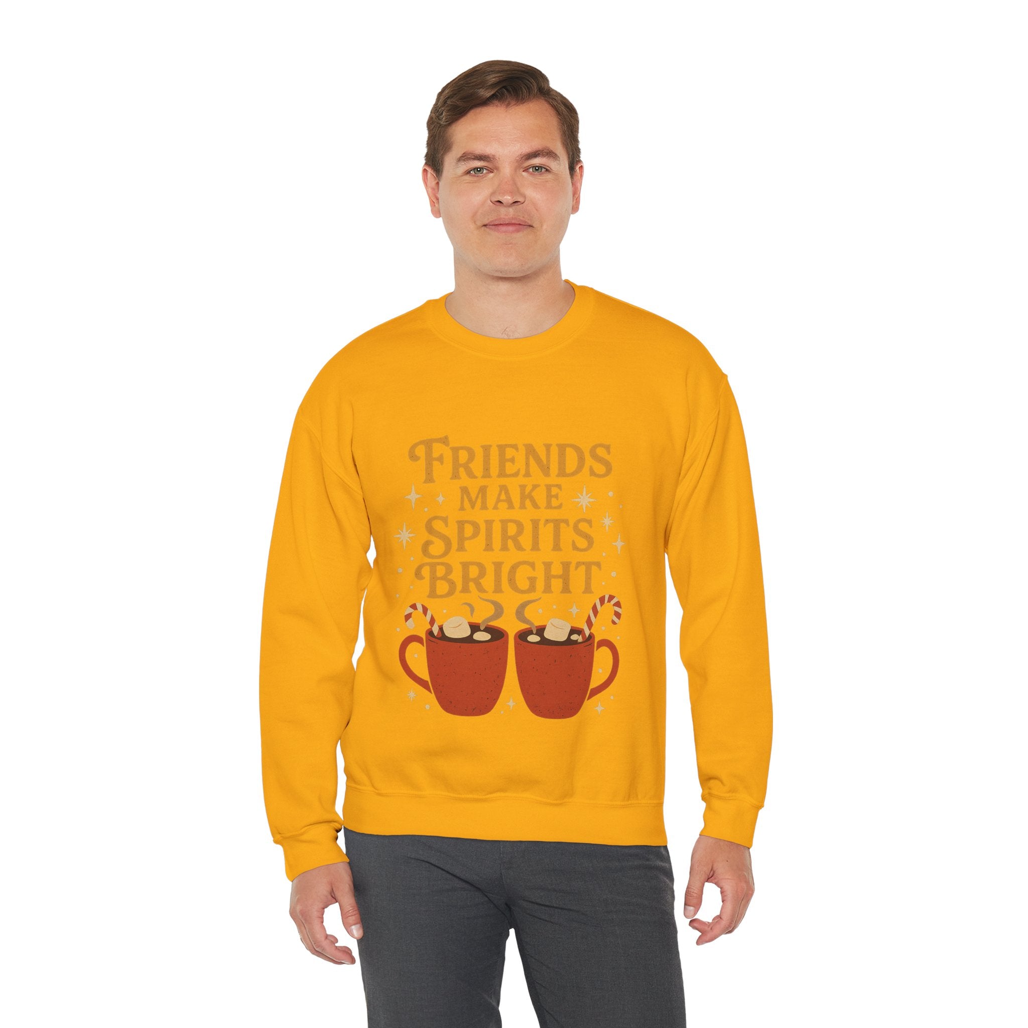 Cozy Friendship Sweatshirt, Unisex Crewneck, Holiday Gift, Comfortable Pullover, Warm Layer, Coffee Lovers Gift