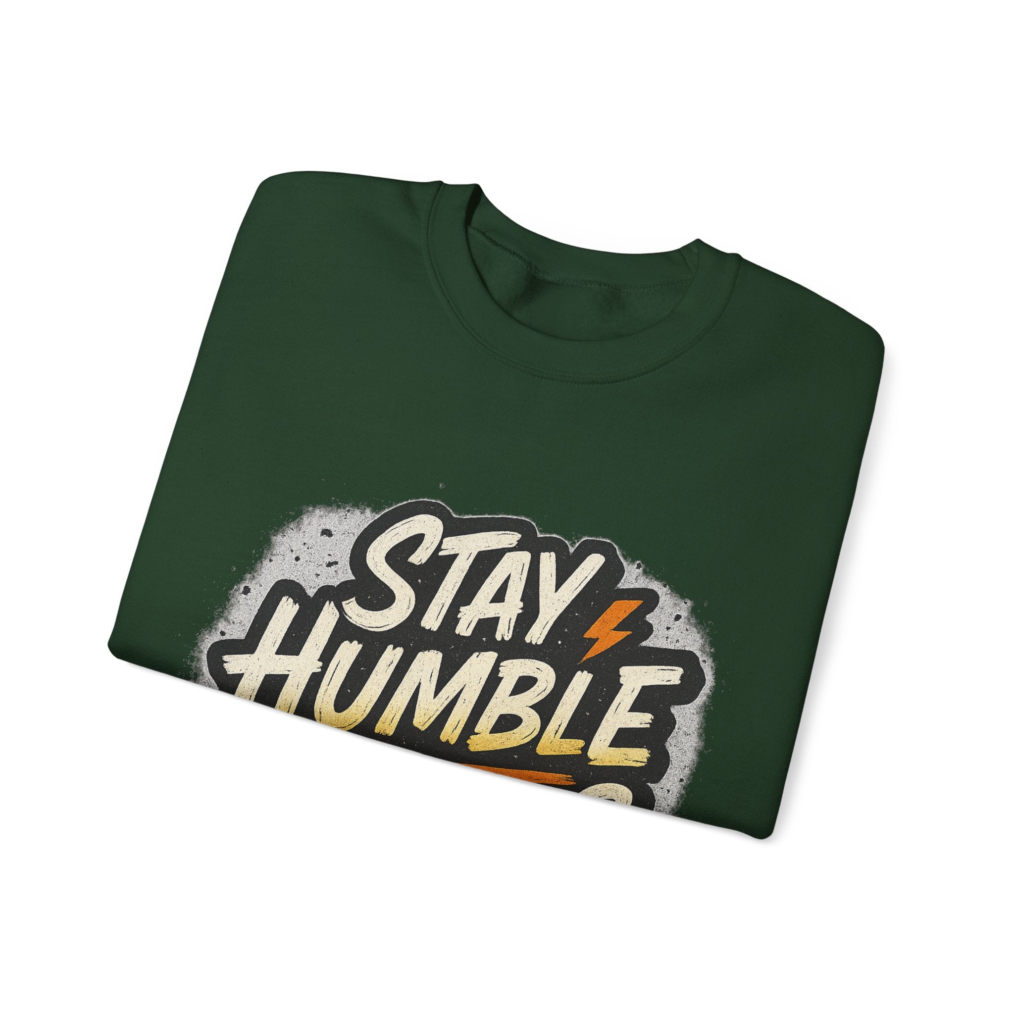 Stay Humble Hustle Hard Crewneck Sweatshirt | Motivational Unisex Sweatshirt | Inspirational Gift | Positive Quote Apparel