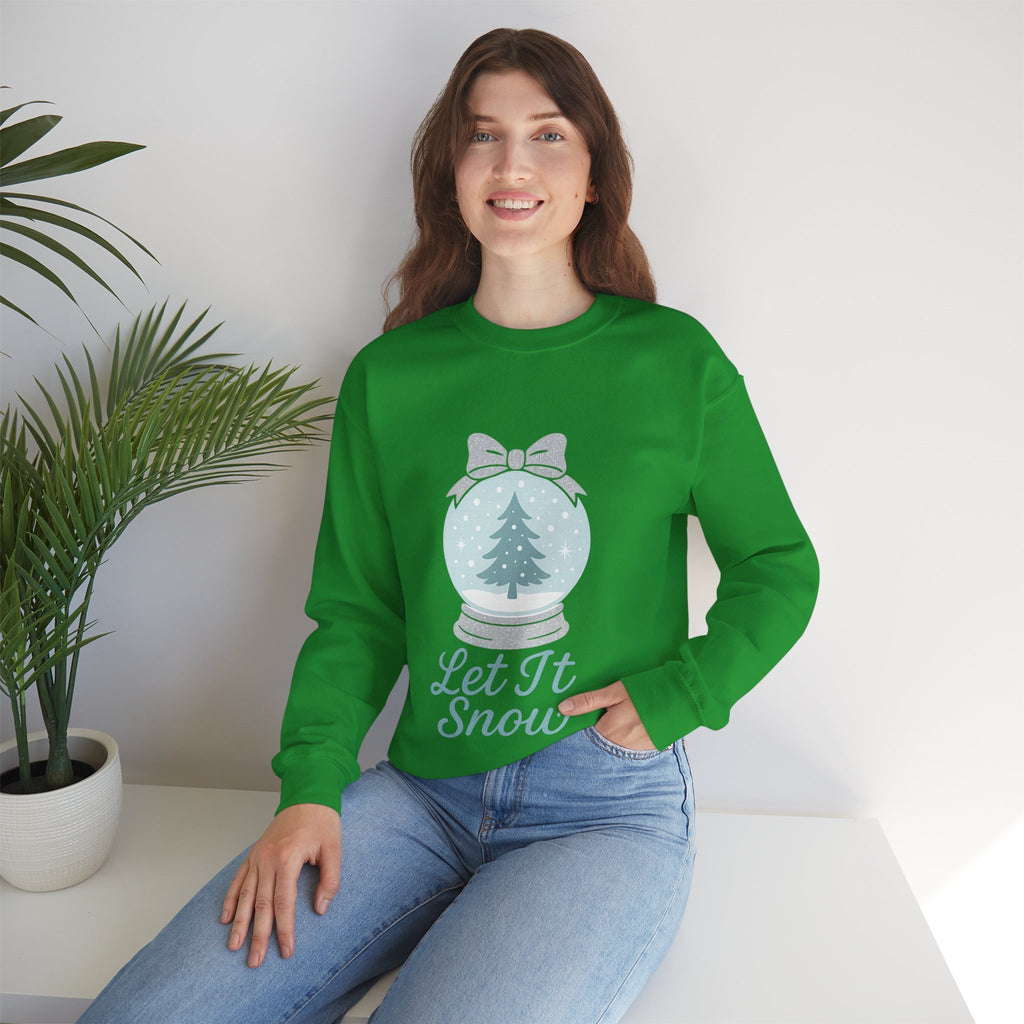 Let It Snow Sweatshirt, Cozy Holiday Crewneck, Unisex Christmas Sweater, Winter Gift, Festive Apparel