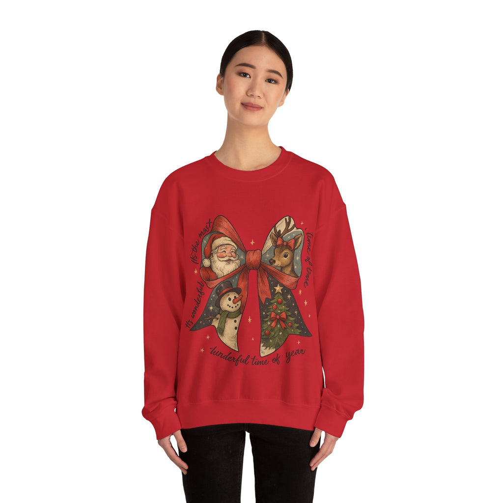 Festive Holiday Crewneck Sweatshirt – Cozy Christmas Pullover, Unisex Winter Apparel, Thoughtful Holiday Gift for Family & Friends