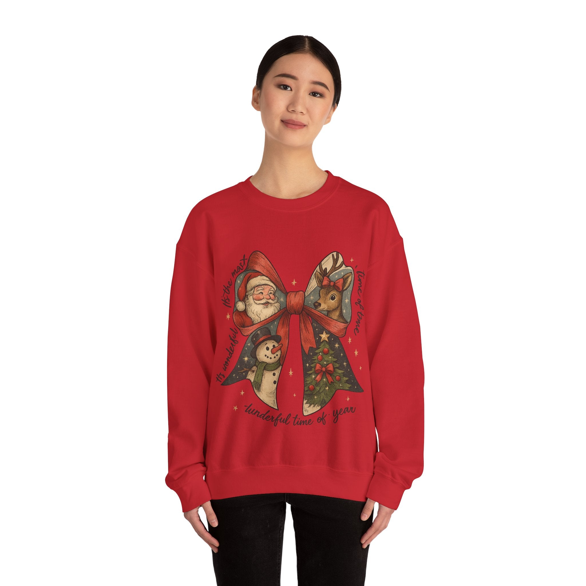 Festive Holiday Crewneck Sweatshirt – Cozy Christmas Pullover, Unisex Winter Apparel, Thoughtful Holiday Gift for Family & Friends