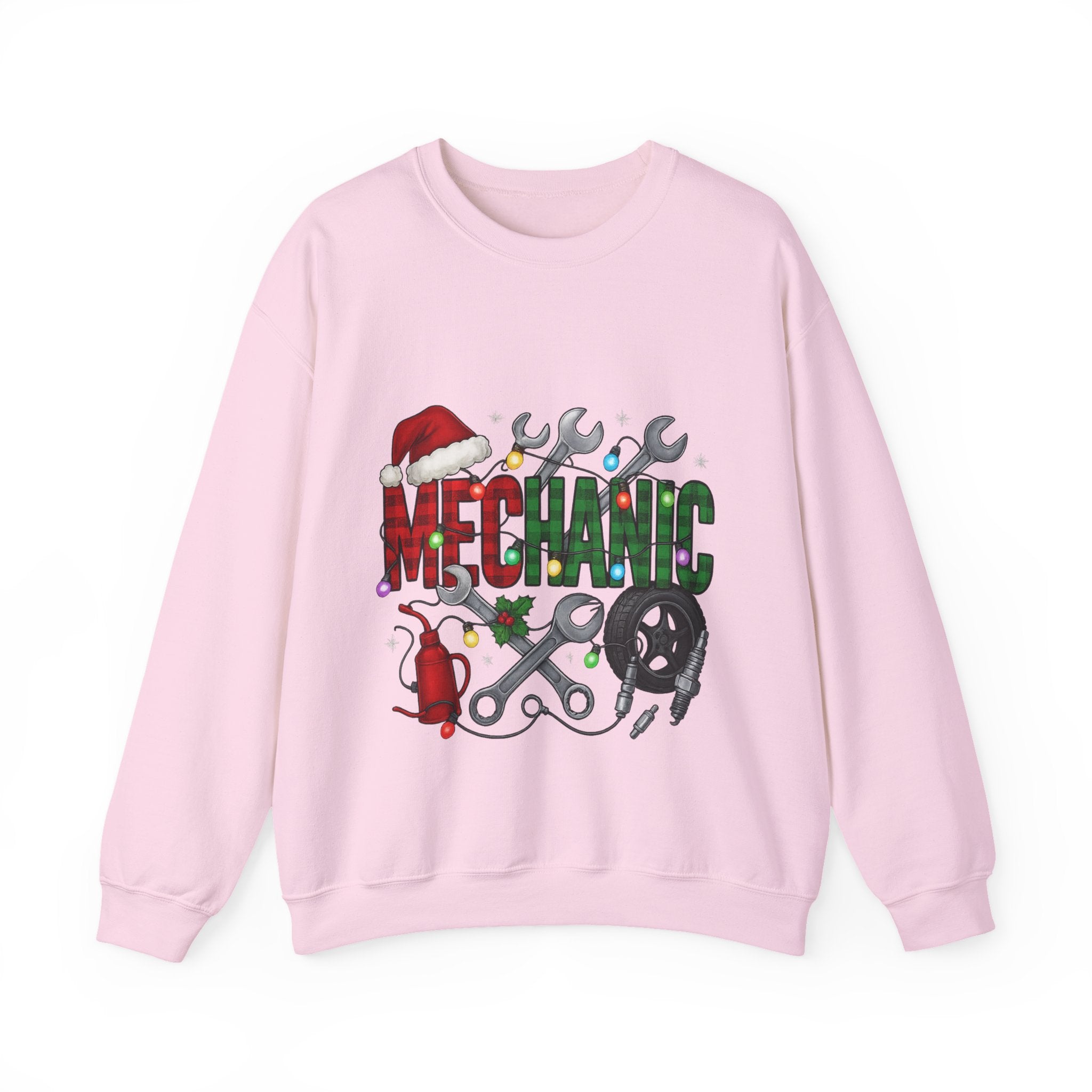 Mechanic Holiday Sweatshirt, Festive Crewneck, Gift for Mechanics, Winter Apparel, Christmas Sweatshirt, Unisex Clothing