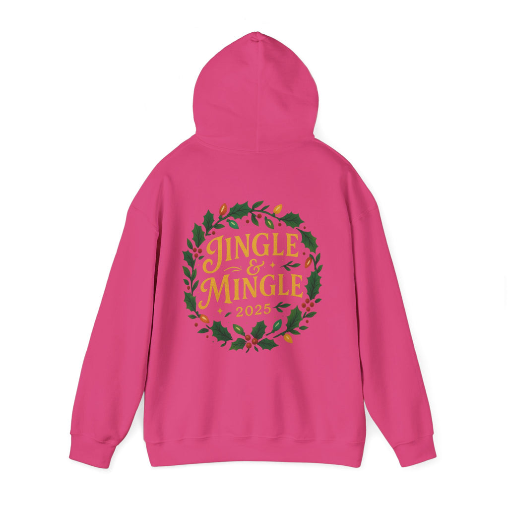 Jingle & Mingle Hooded Sweatshirt | Cozy Holiday Sweatshirt, Christmas Gift, Unisex Hoodie, Seasonal Apparel, Winter Wear