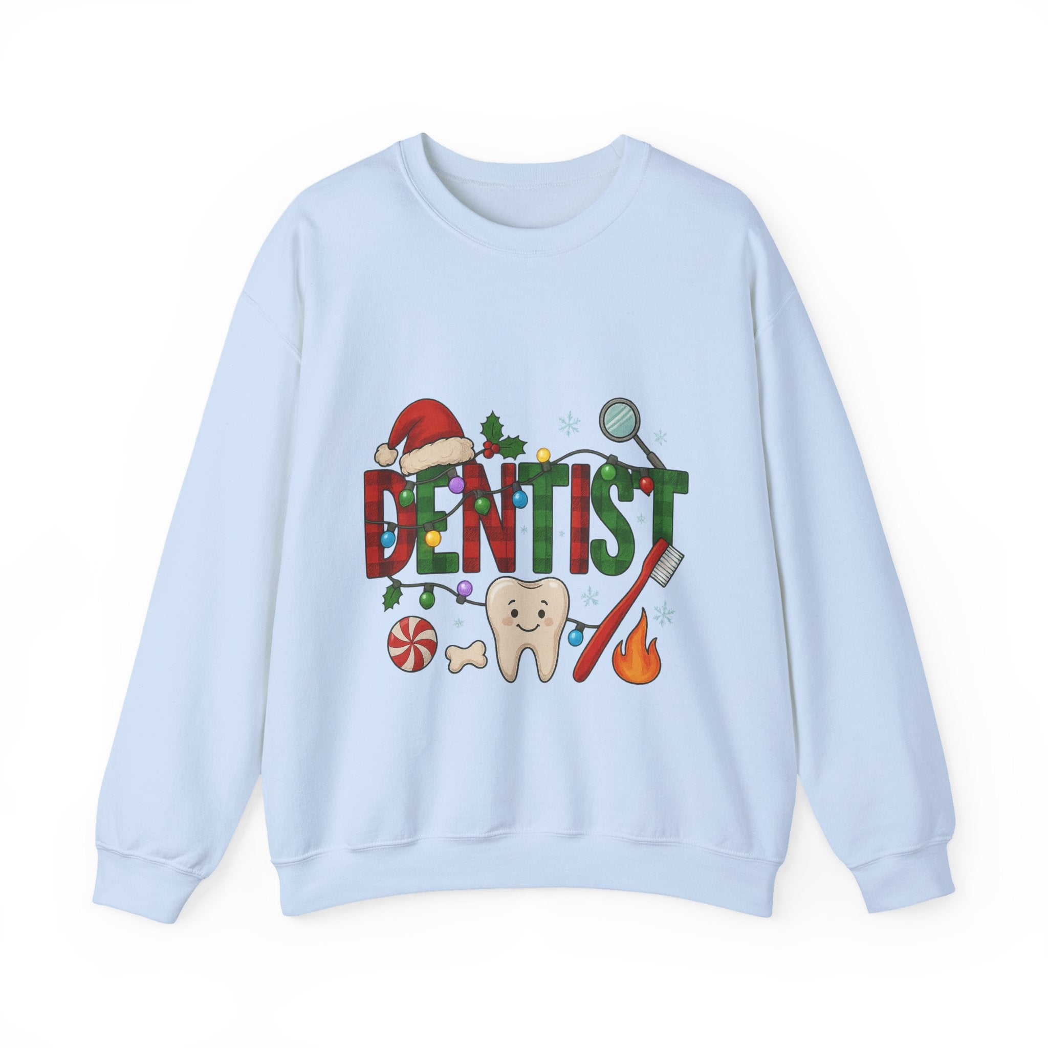 Festive Dentist Crewneck Sweatshirt, Funny Dentist Gift, Holiday Sweater, Christmas Sweatshirt, Unisex Sweatshirt