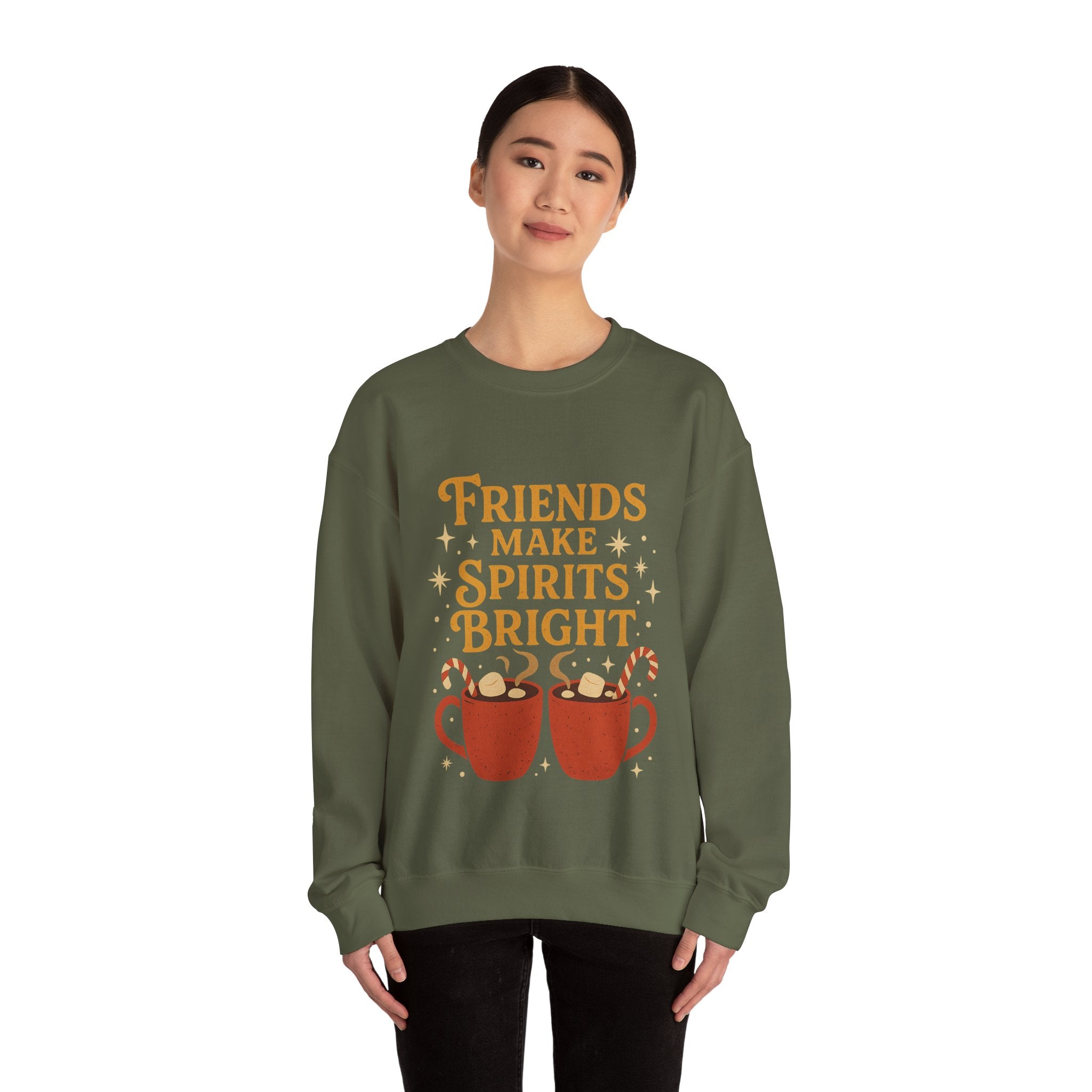 Cozy Friendship Sweatshirt, Unisex Crewneck, Holiday Gift, Comfortable Pullover, Warm Layer, Coffee Lovers Gift