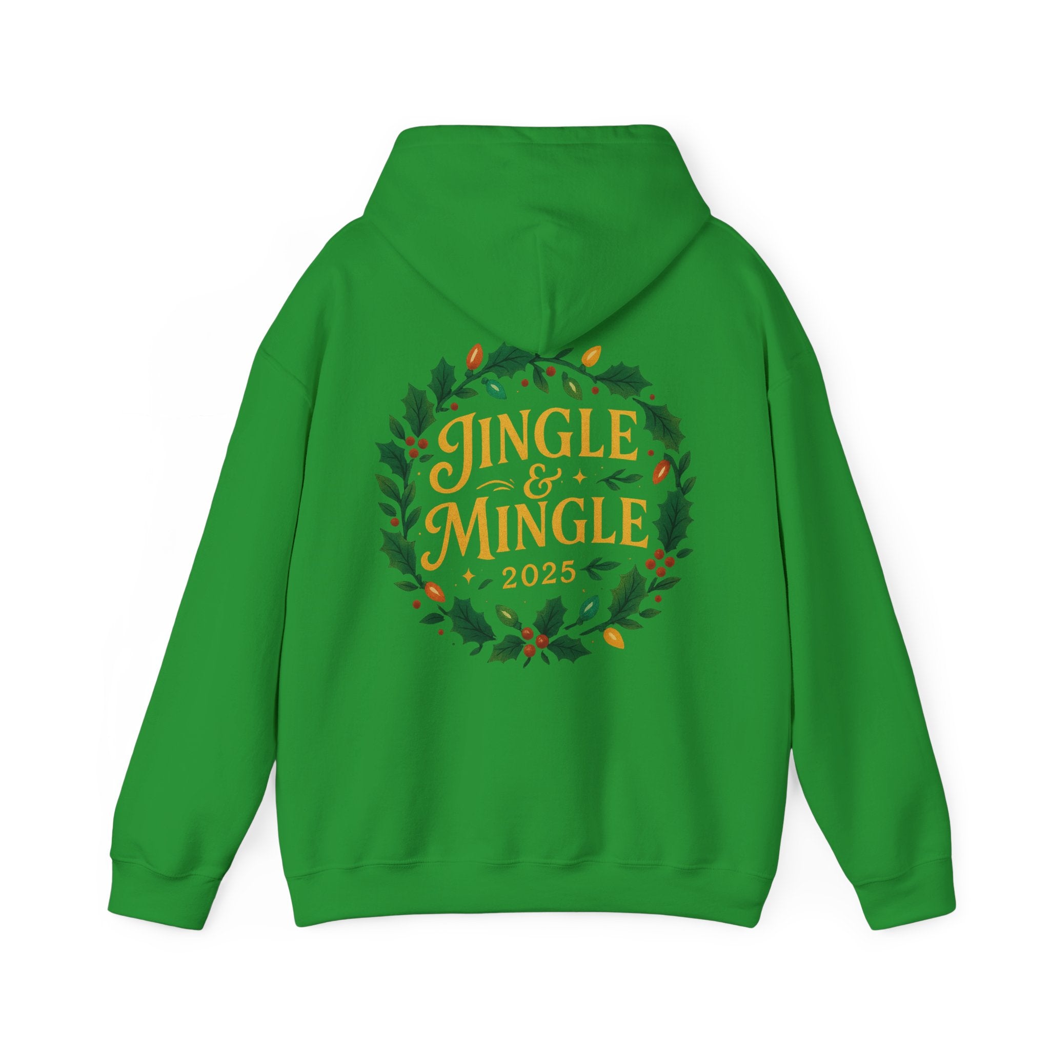 Jingle & Mingle Hooded Sweatshirt | Cozy Holiday Sweatshirt, Christmas Gift, Unisex Hoodie, Seasonal Apparel, Winter Wear