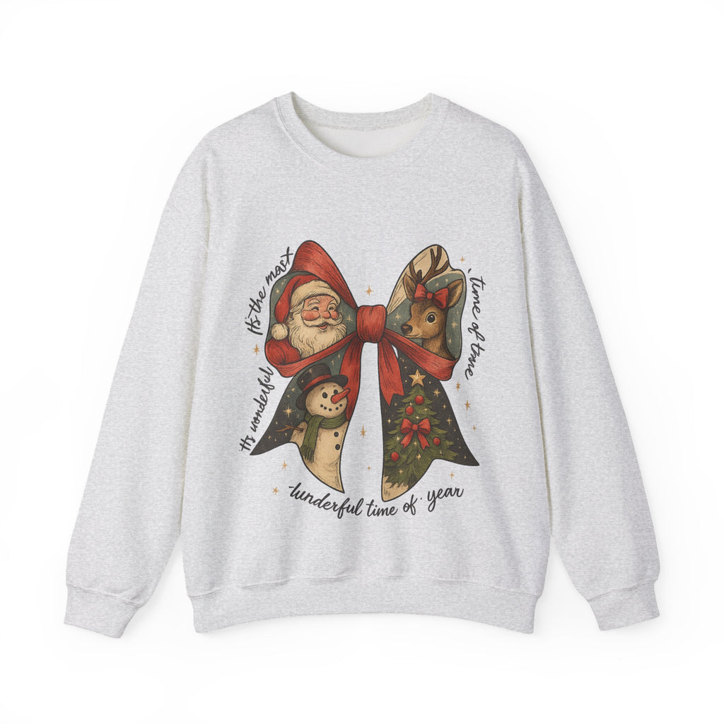 Festive Holiday Crewneck Sweatshirt – Cozy Christmas Pullover, Unisex Winter Apparel, Thoughtful Holiday Gift for Family & Friends