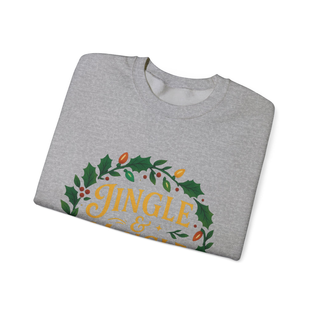 Jingle & Mingle Crewneck Sweatshirt - Cozy Holiday Apparel, Unisex Christmas Gift, Winter Fashion, Festive Sweater, Seasonal Style