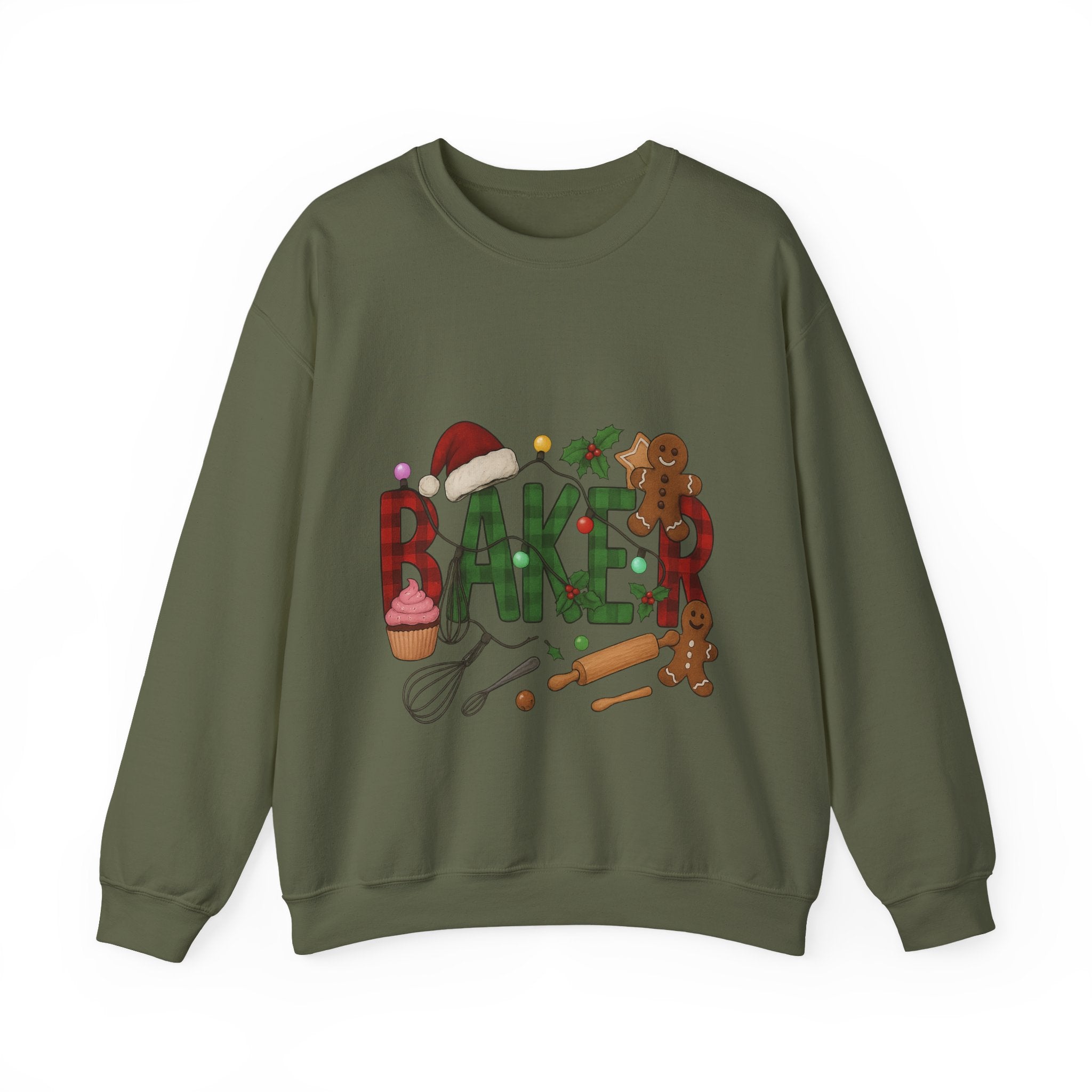 Cozy Baker Sweatshirt, Holiday Baking Gift, Unisex Sweater, Christmas Apparel, Gift for Bakers, Cute Baking Crewneck