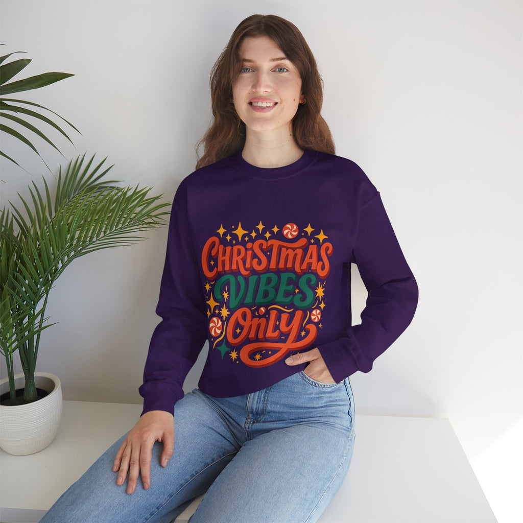 Christmas Vibes Crewneck Sweatshirt | Holiday Sweatshirt, Cozy Gift, Xmas Apparel, Festive Fashion, Comfortable Sweater